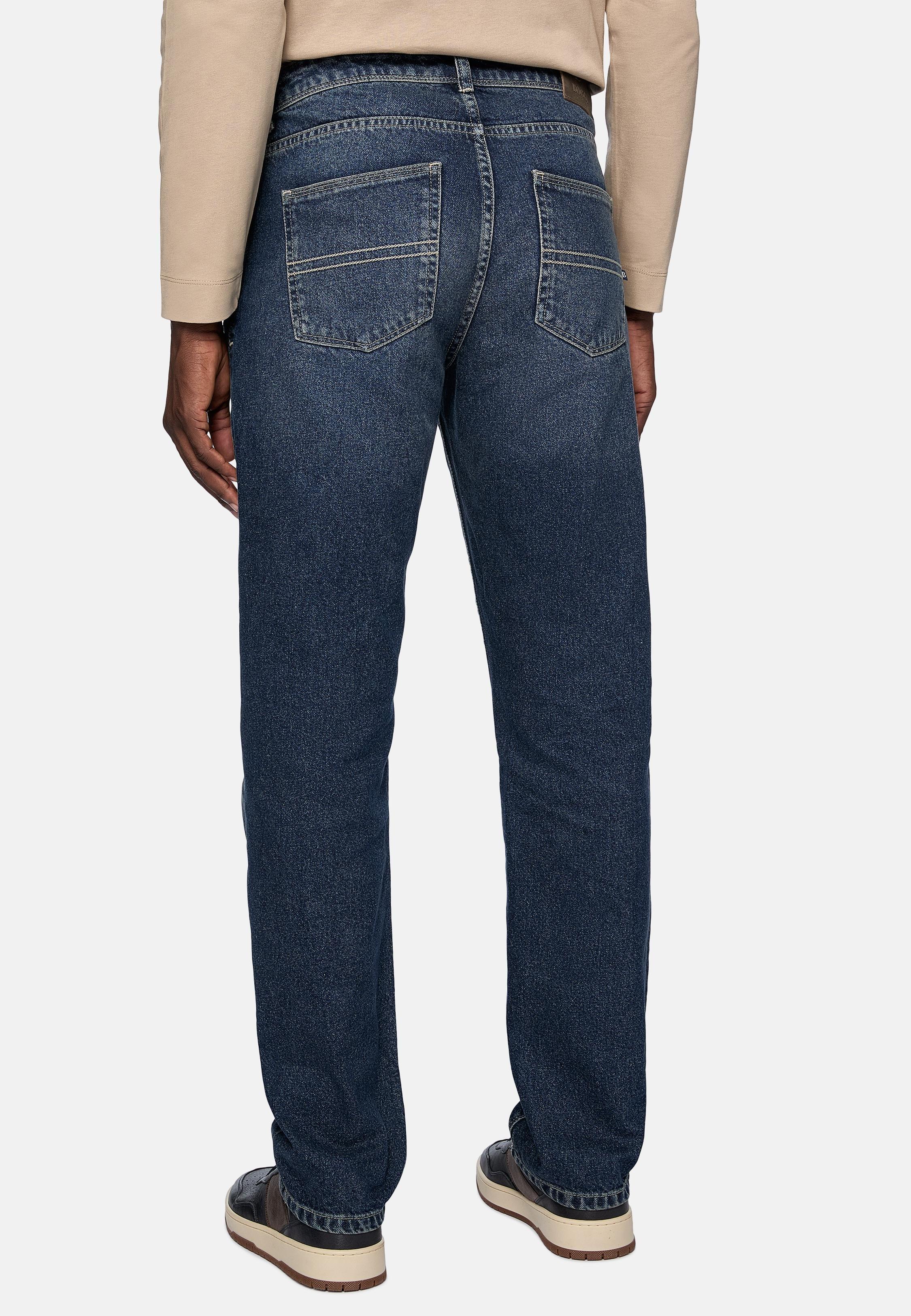 Navy Stretch Denim Jeans, , large image number 3