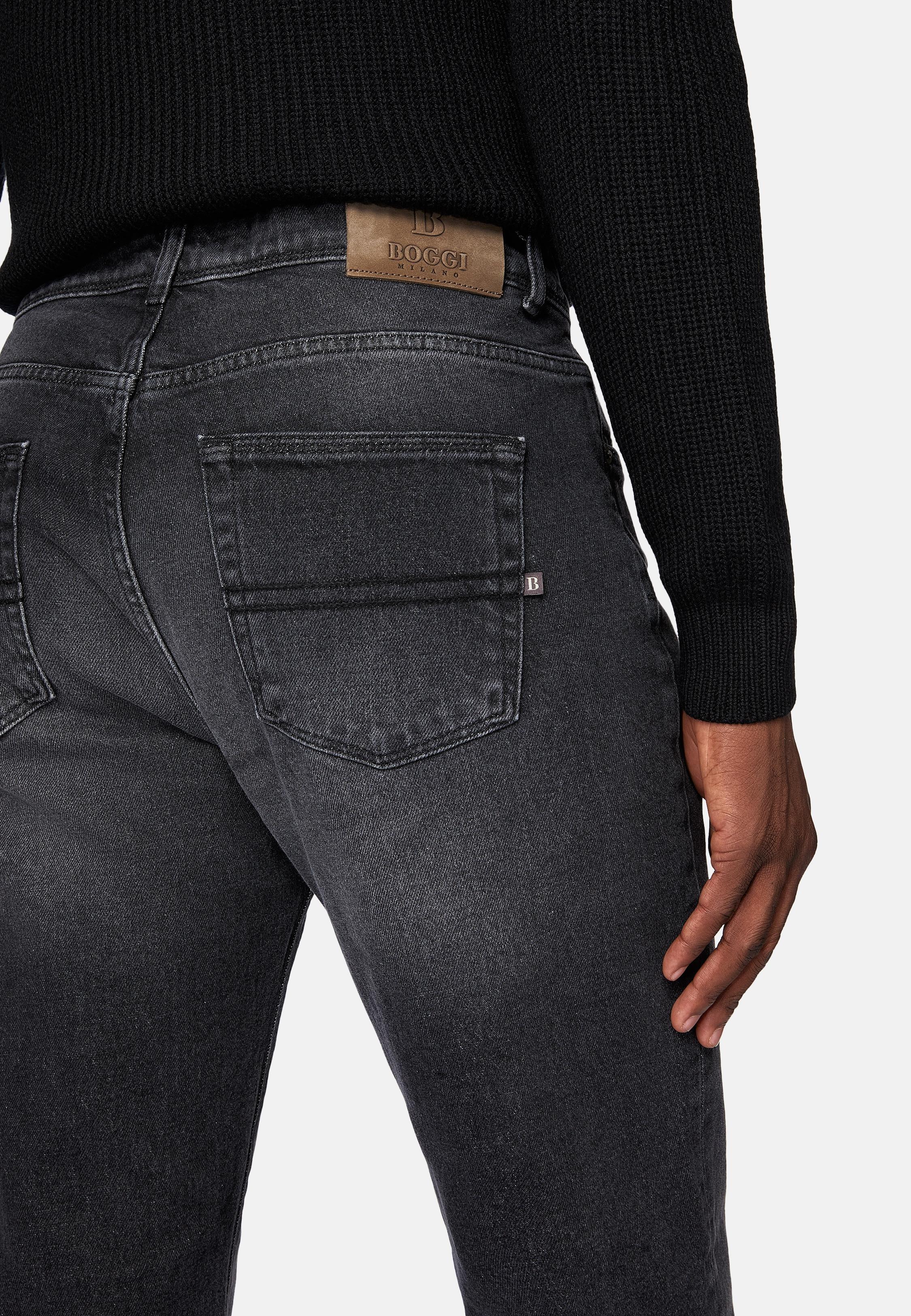Black Solid Casual Trousers, , large image number 6