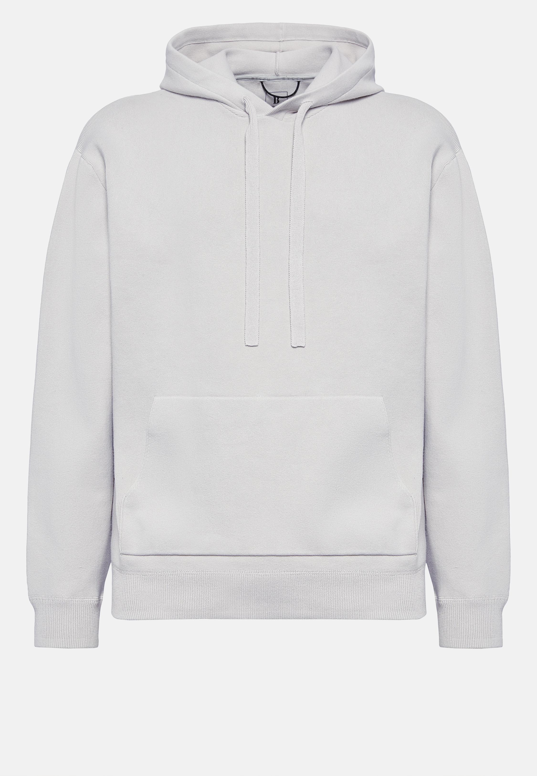 Grey Cotton Jersey Fleece Hoodie, , large image number 3