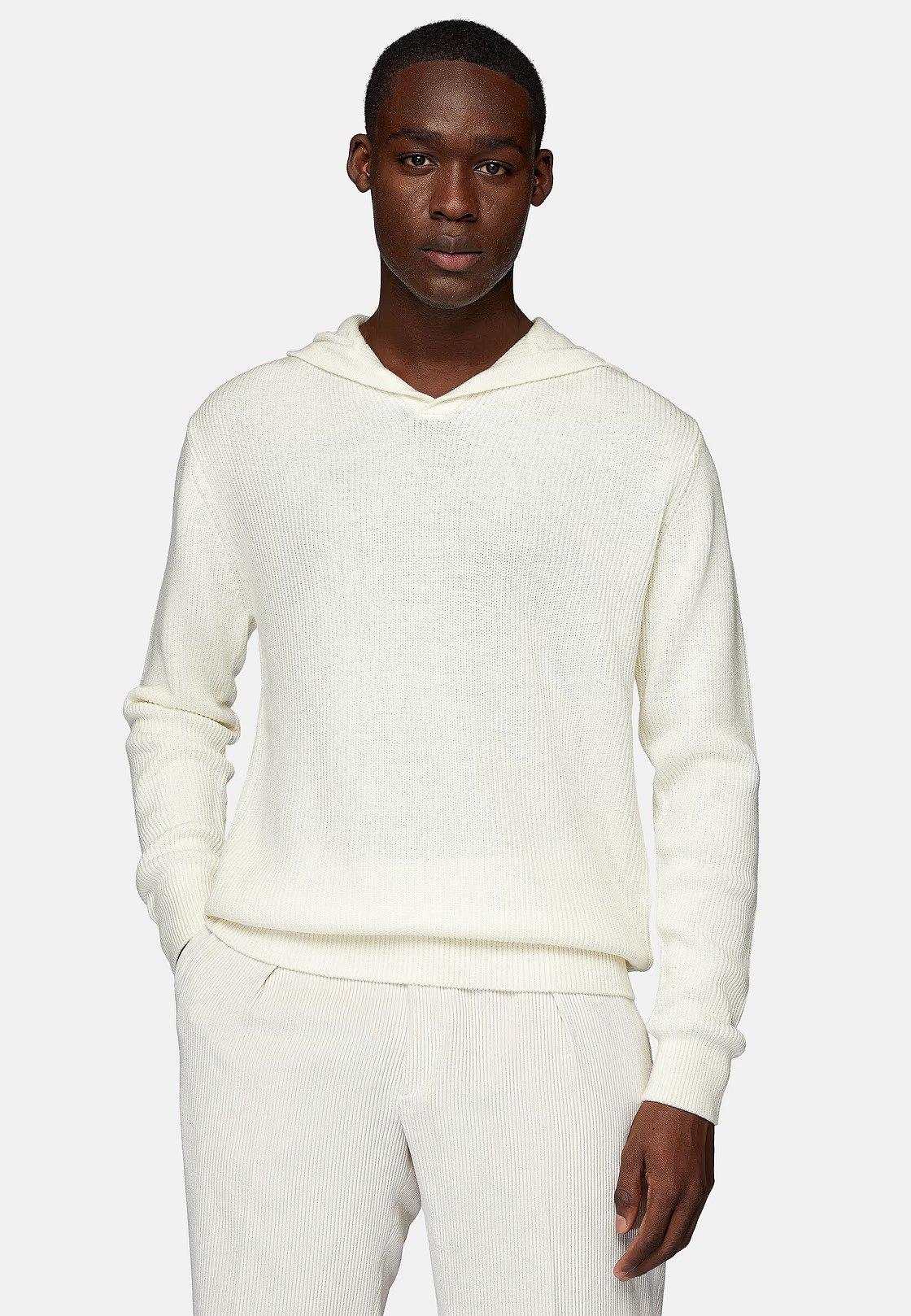 White Long Hoodie, , large image number 0