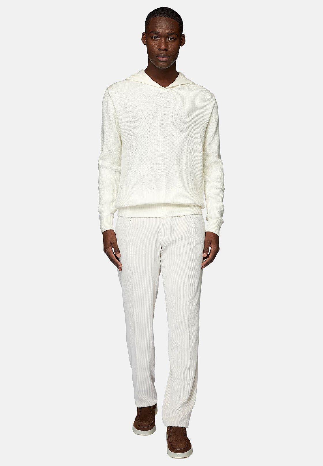 White Long Hoodie, , large image number 1