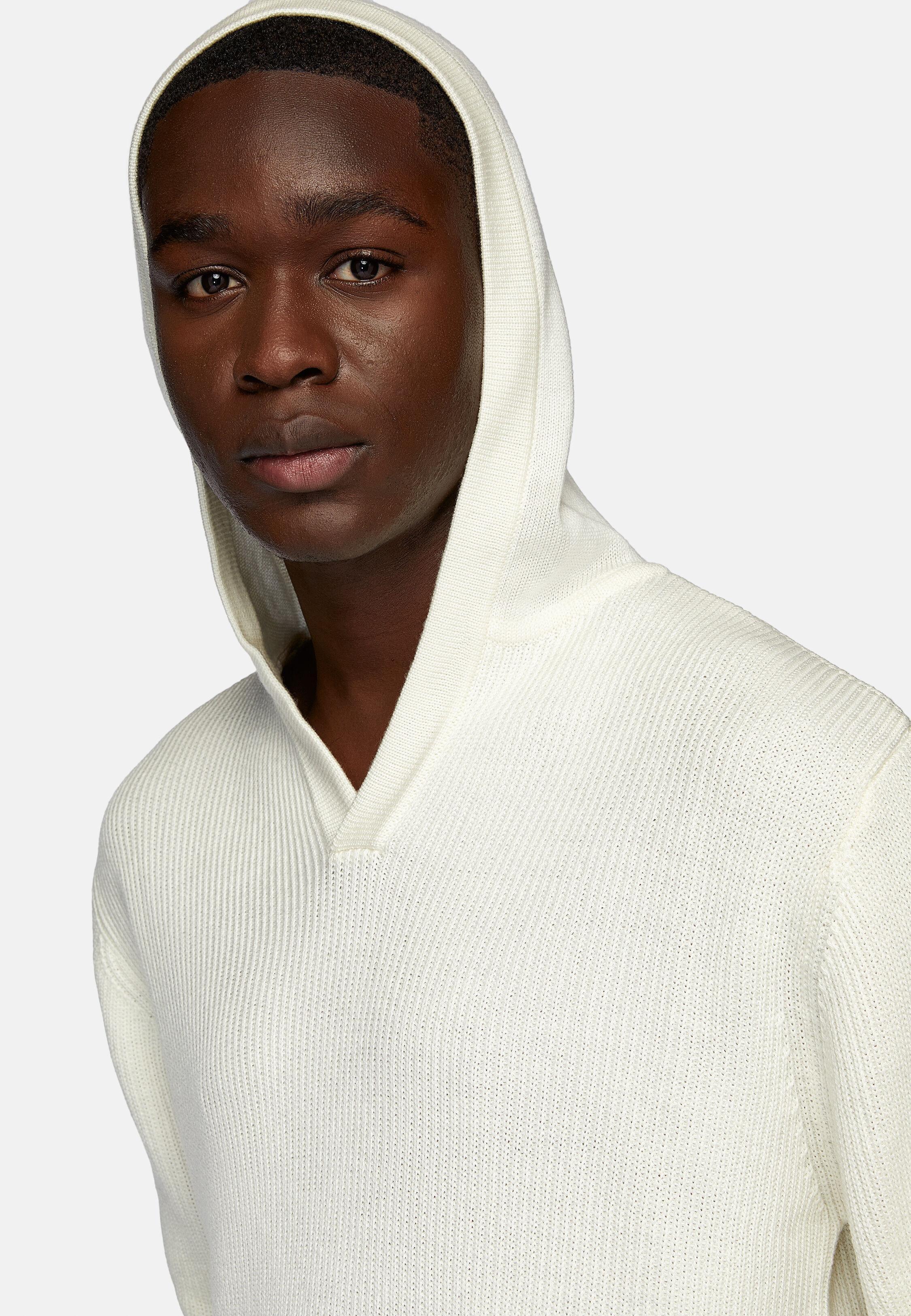 White Long Hoodie, White, large image number 5