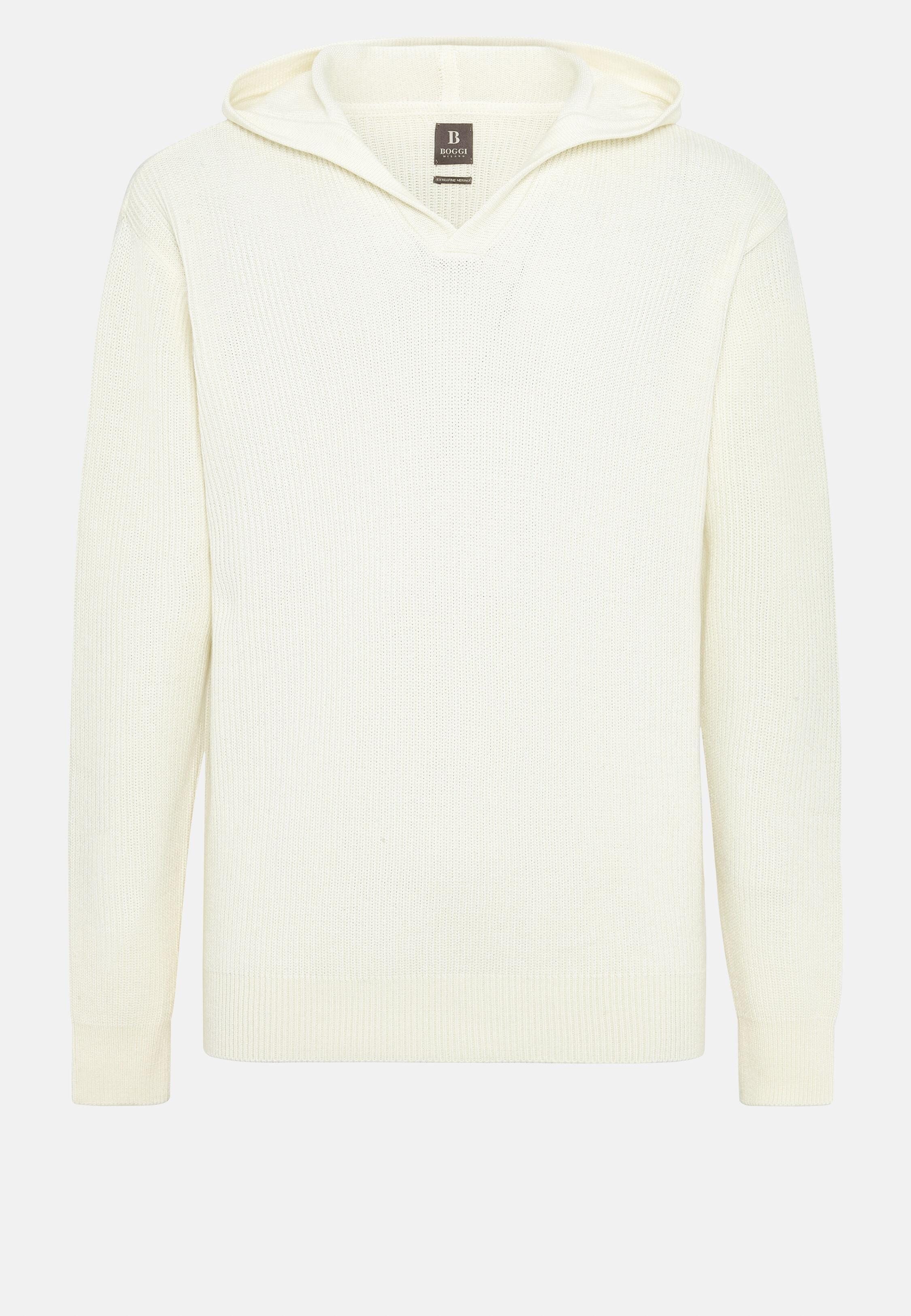 White Long Hoodie, White, large image number 7