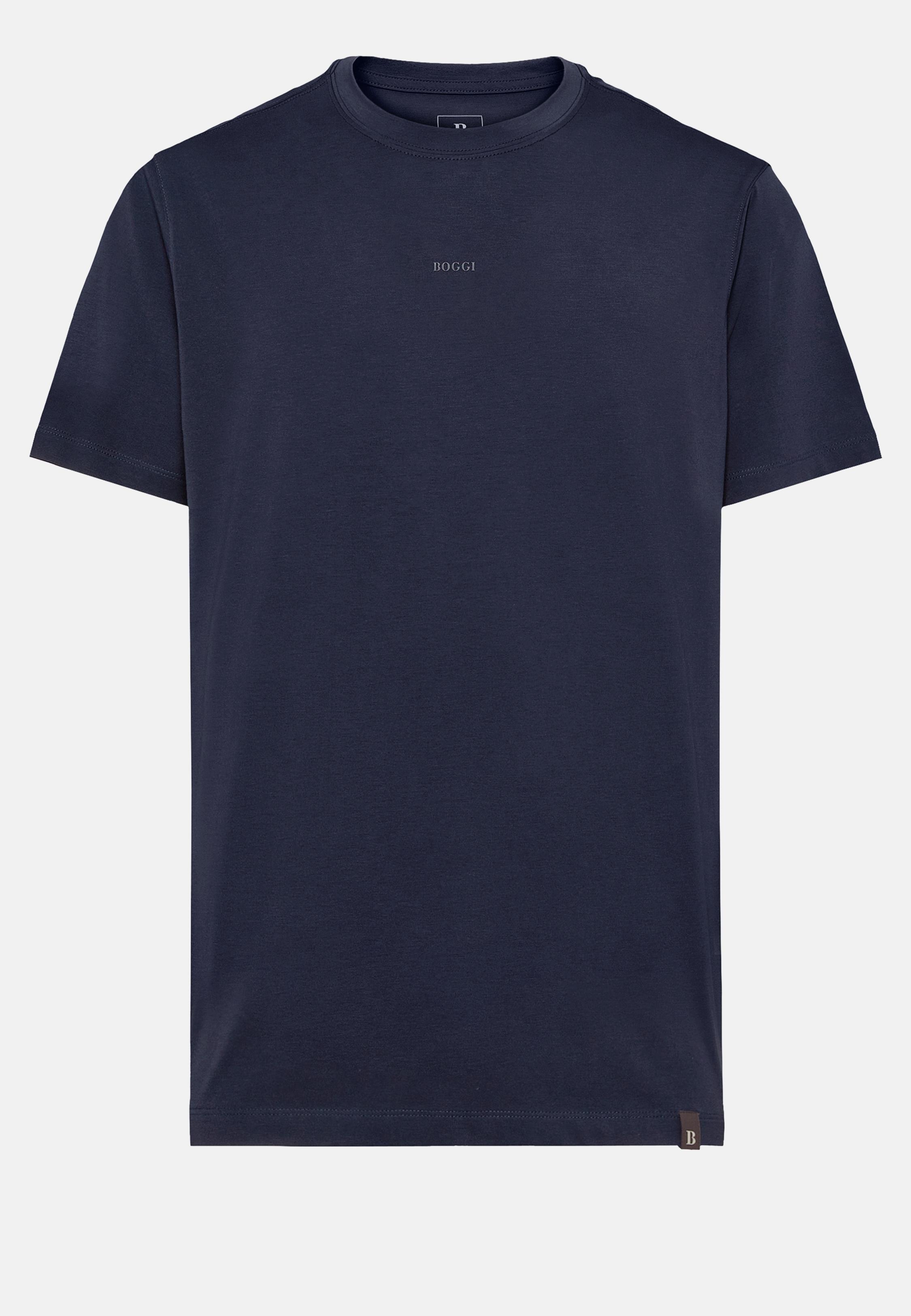 Blue Stretch Supima Cotton T-Shirt, Navy blue, large image number 2