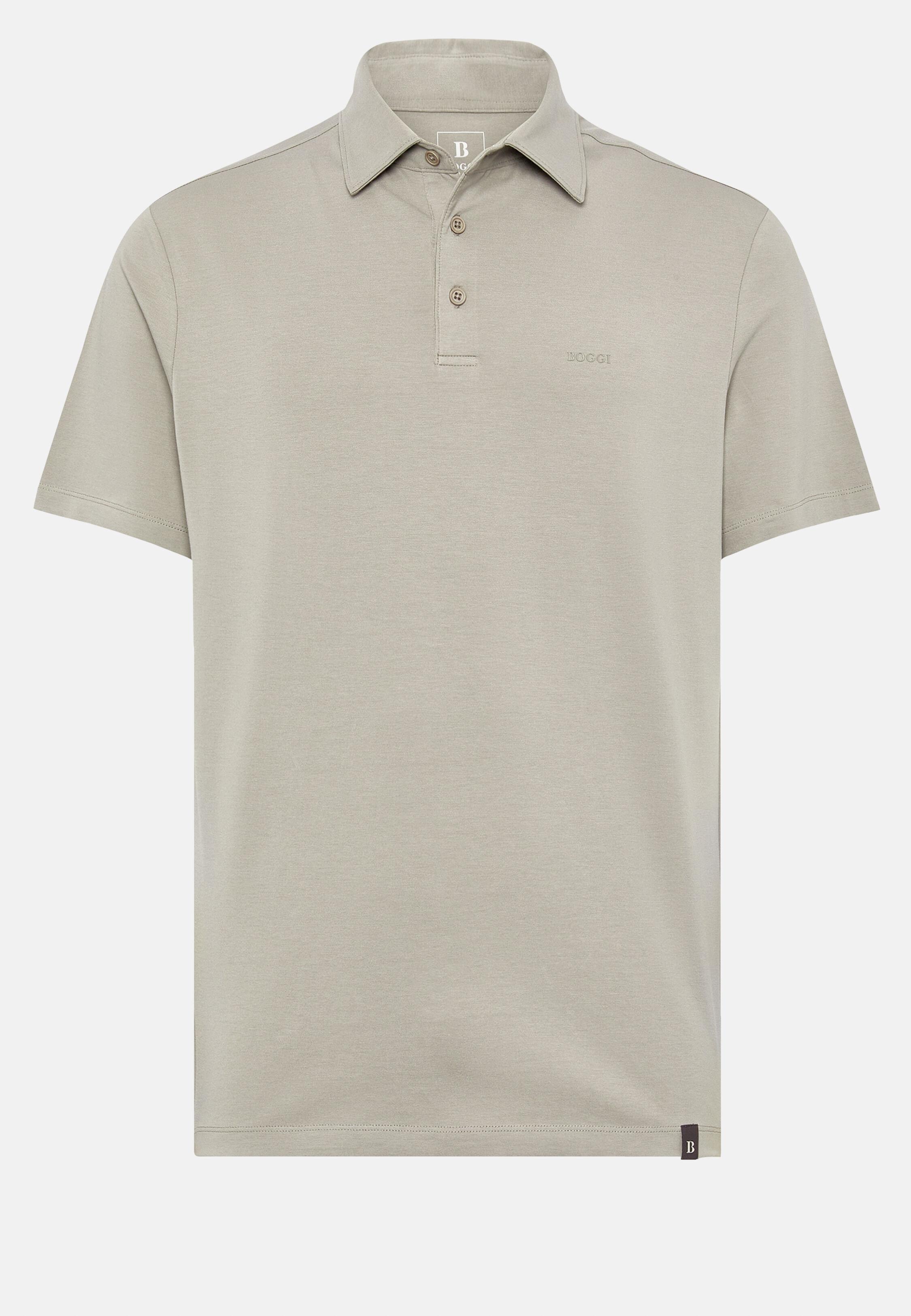 Brown Stretch Supima Cotton Polo Shirt, Taupe, large image number 5