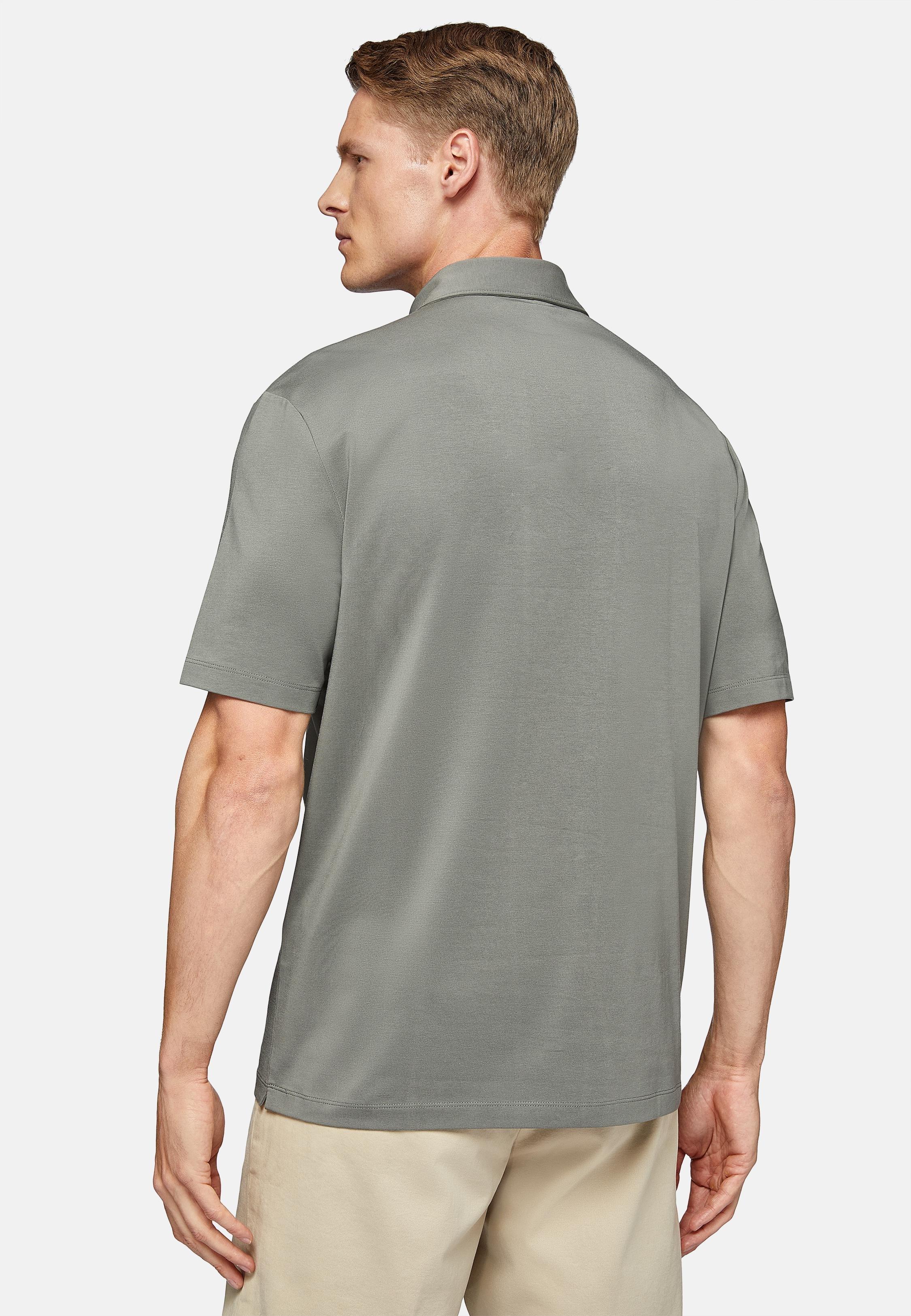 Green Stretch Supima Cotton Polo Shirt, , large image number 2