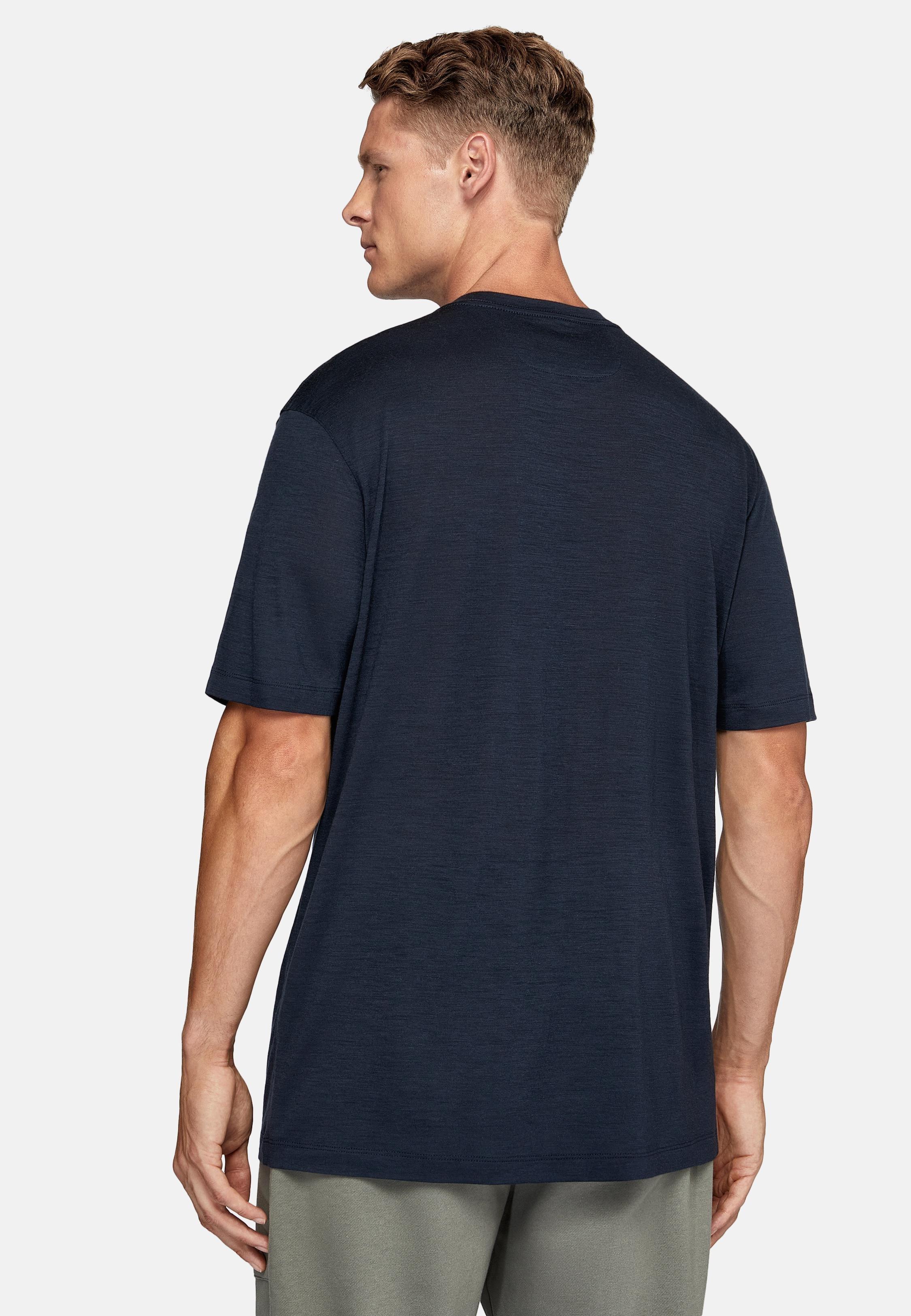 Blue Solid Basic T-Shirt, , large image number 3