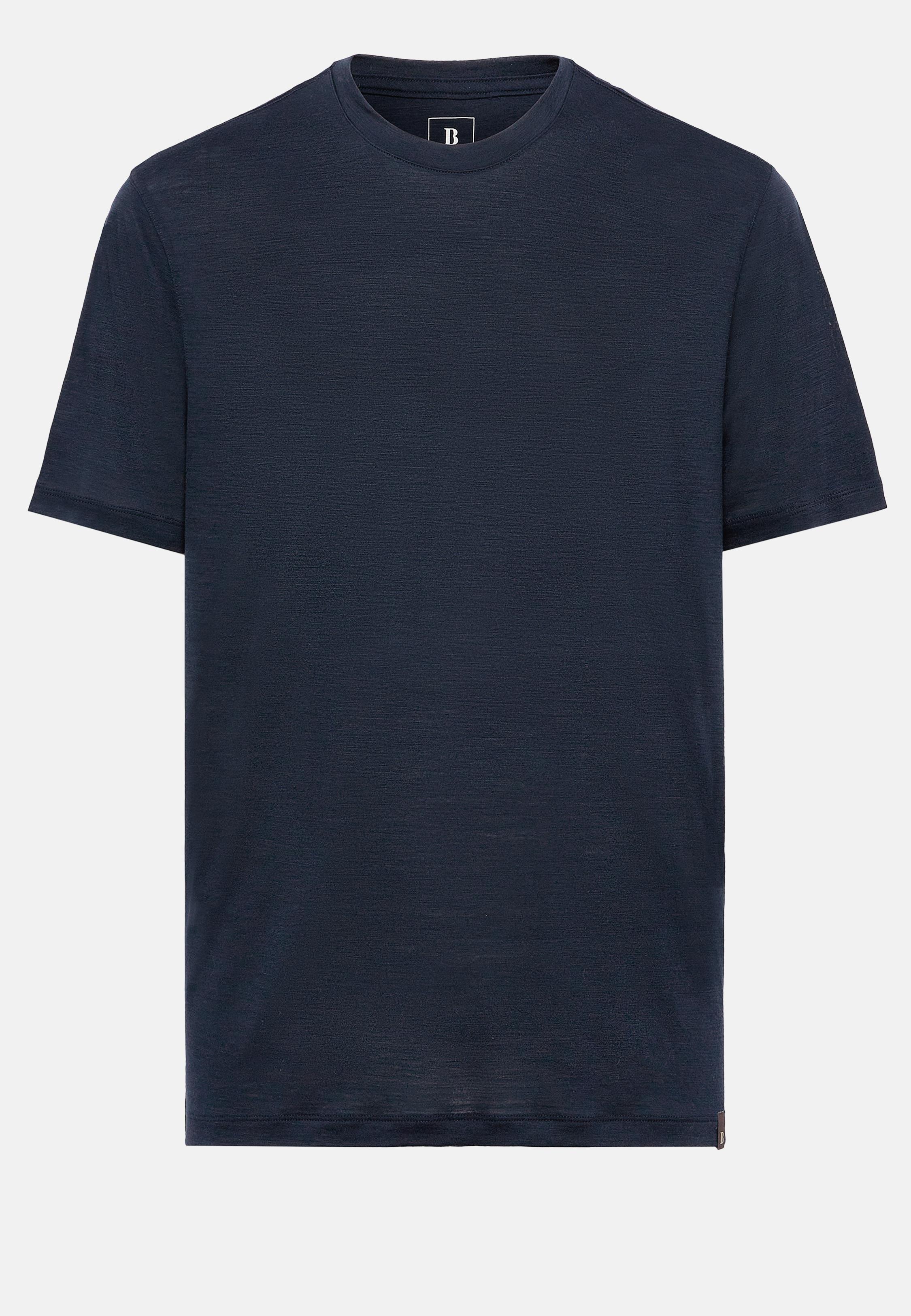 Blue Solid Basic T-Shirt, Navy blue, large image number 7