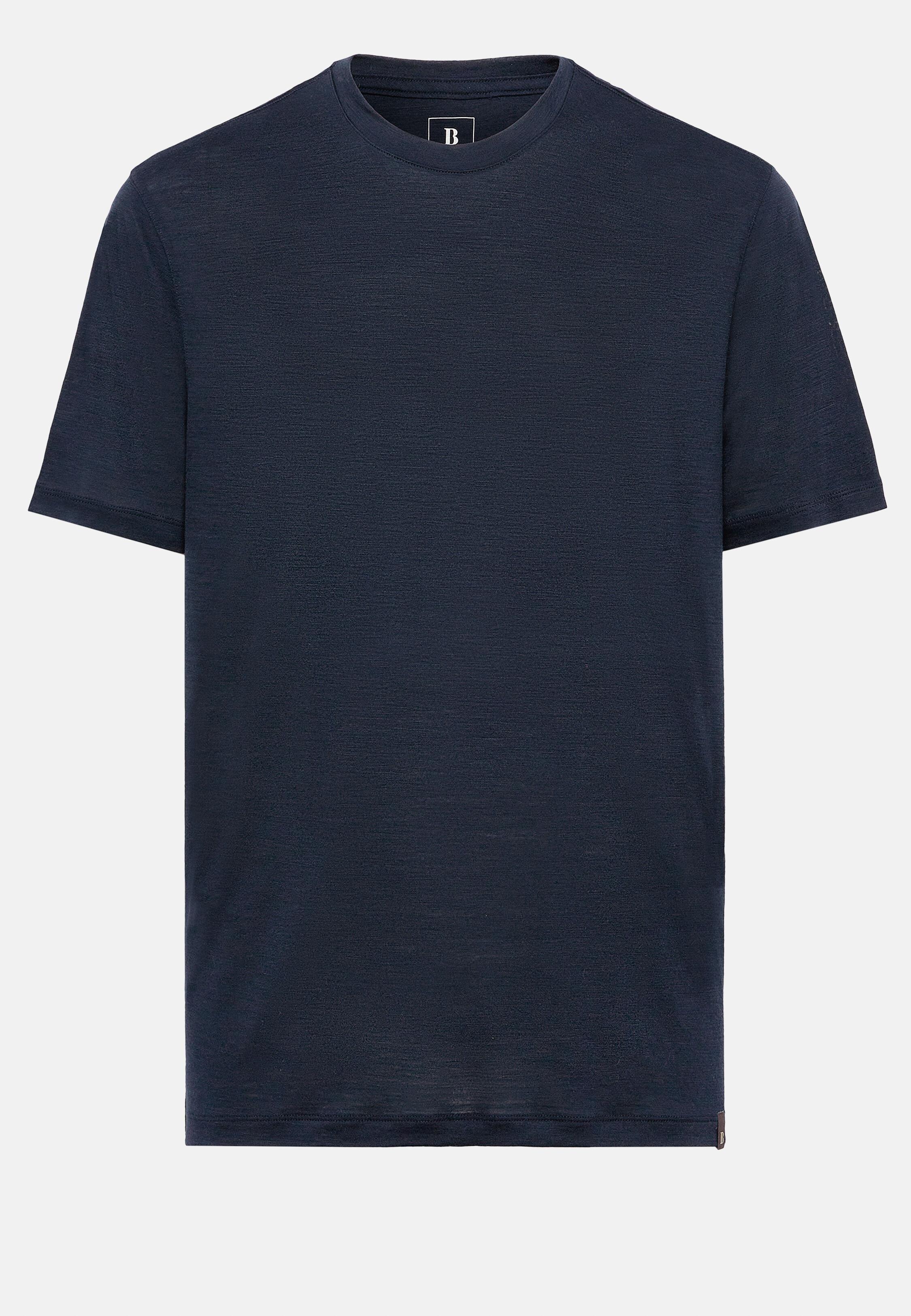 Blue Solid Basic T-Shirt, Navy blue, large image number 8