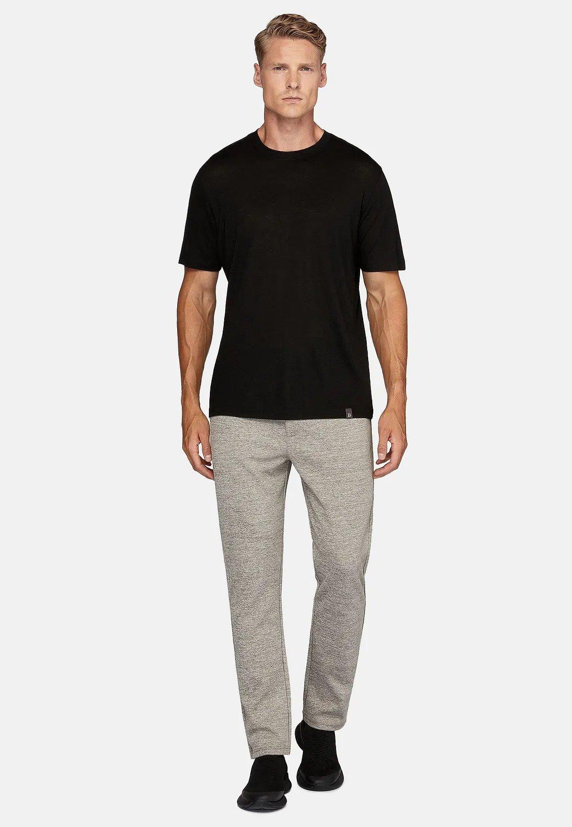 Black Solid Basic T-Shirt, , medium