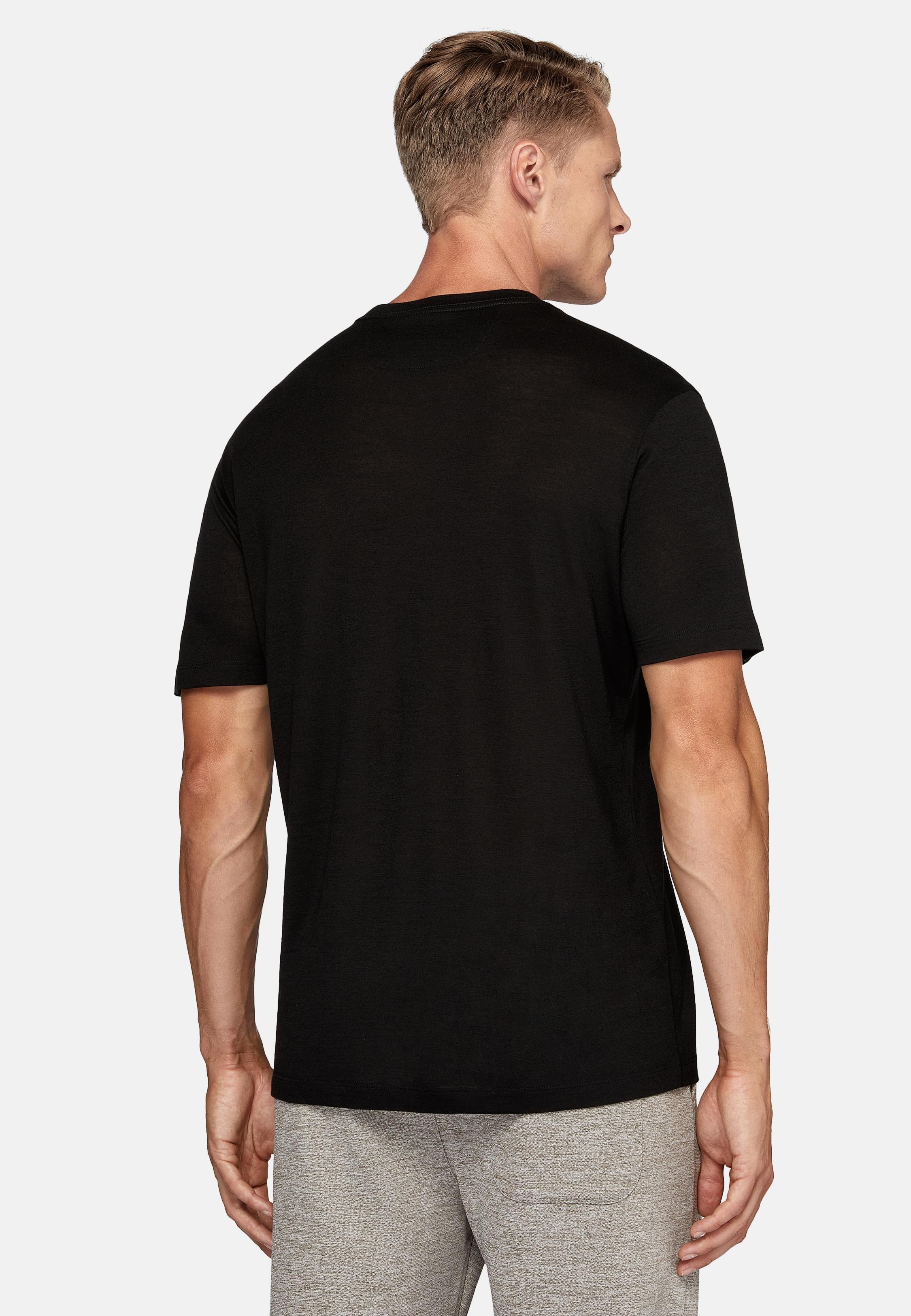 Black Solid Basic T-Shirt, , large image number 3