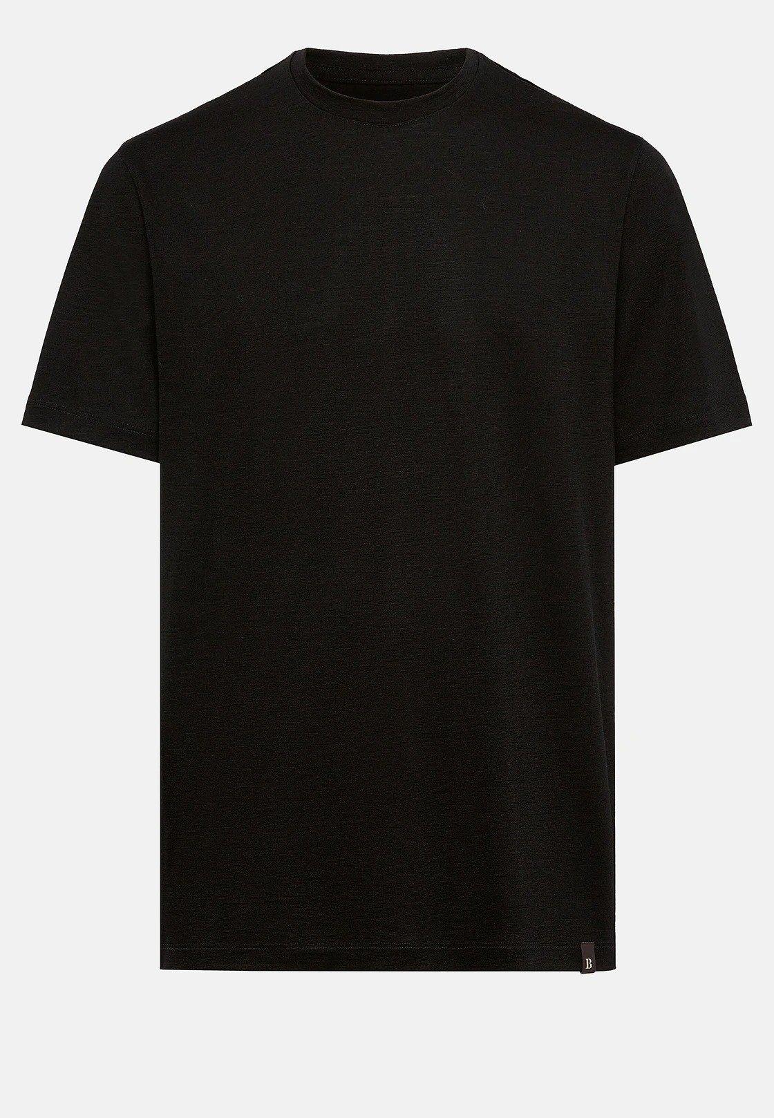 Black Solid Basic T-Shirt, , large image number 4