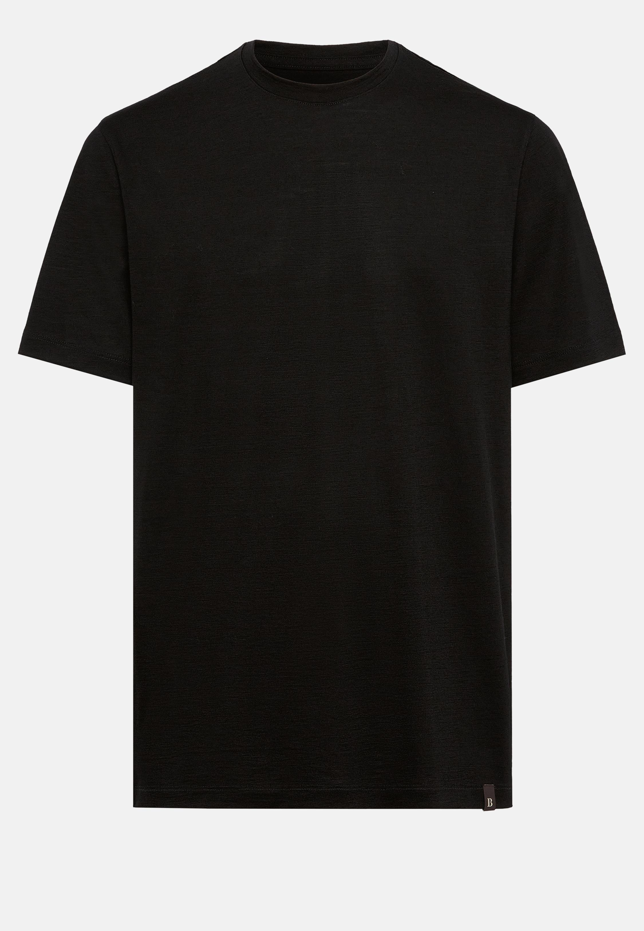 Black Solid Basic T-Shirt, , large image number 5