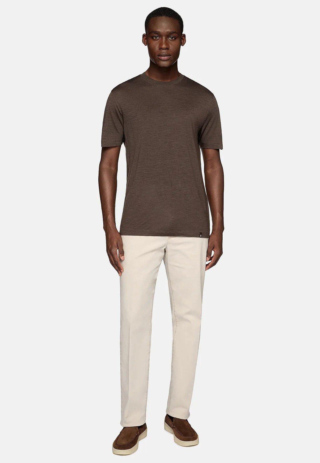 Brown Solid Basic T-Shirt, , large image number 0