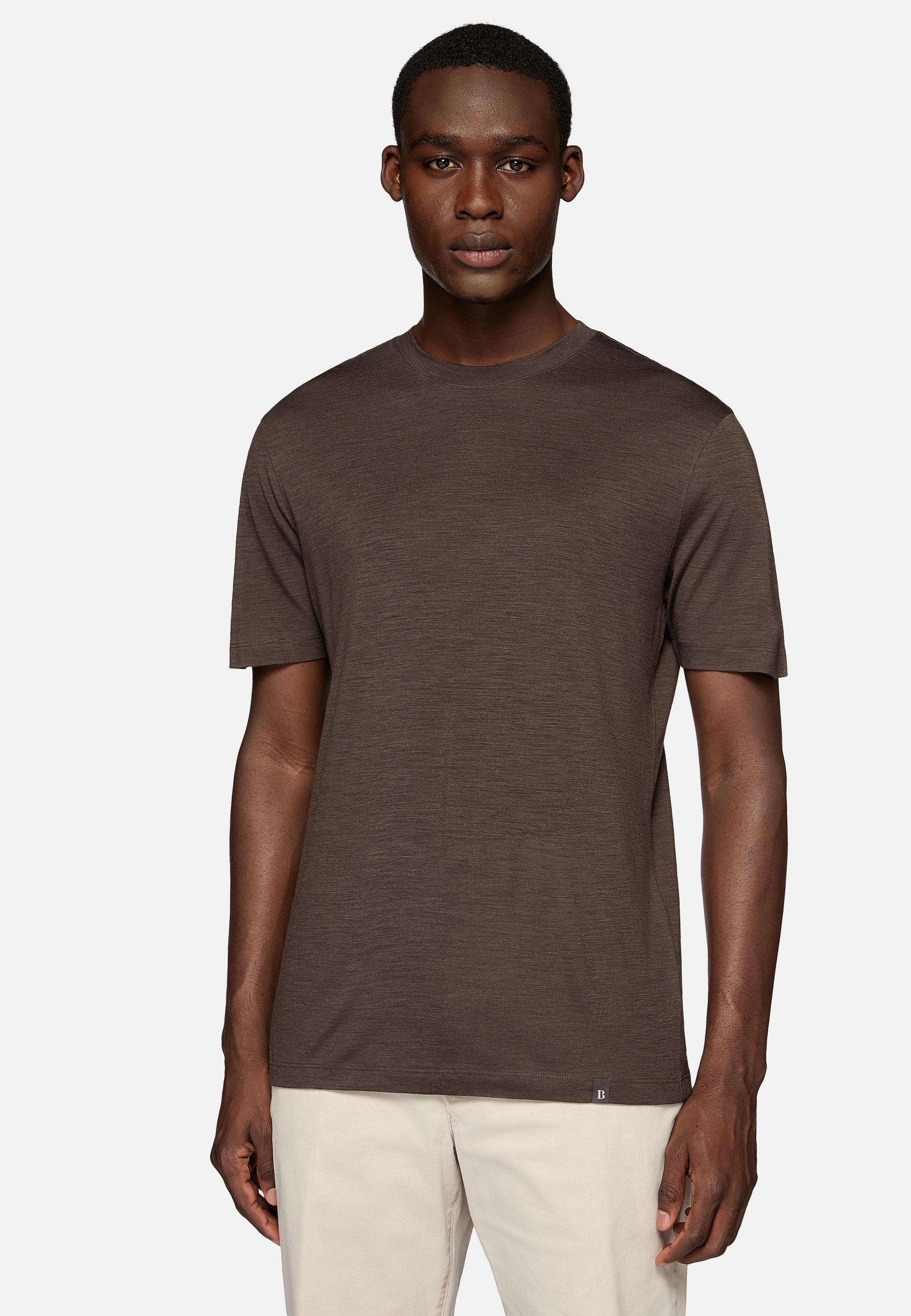 Brown Solid Basic T-Shirt, , large image number 1