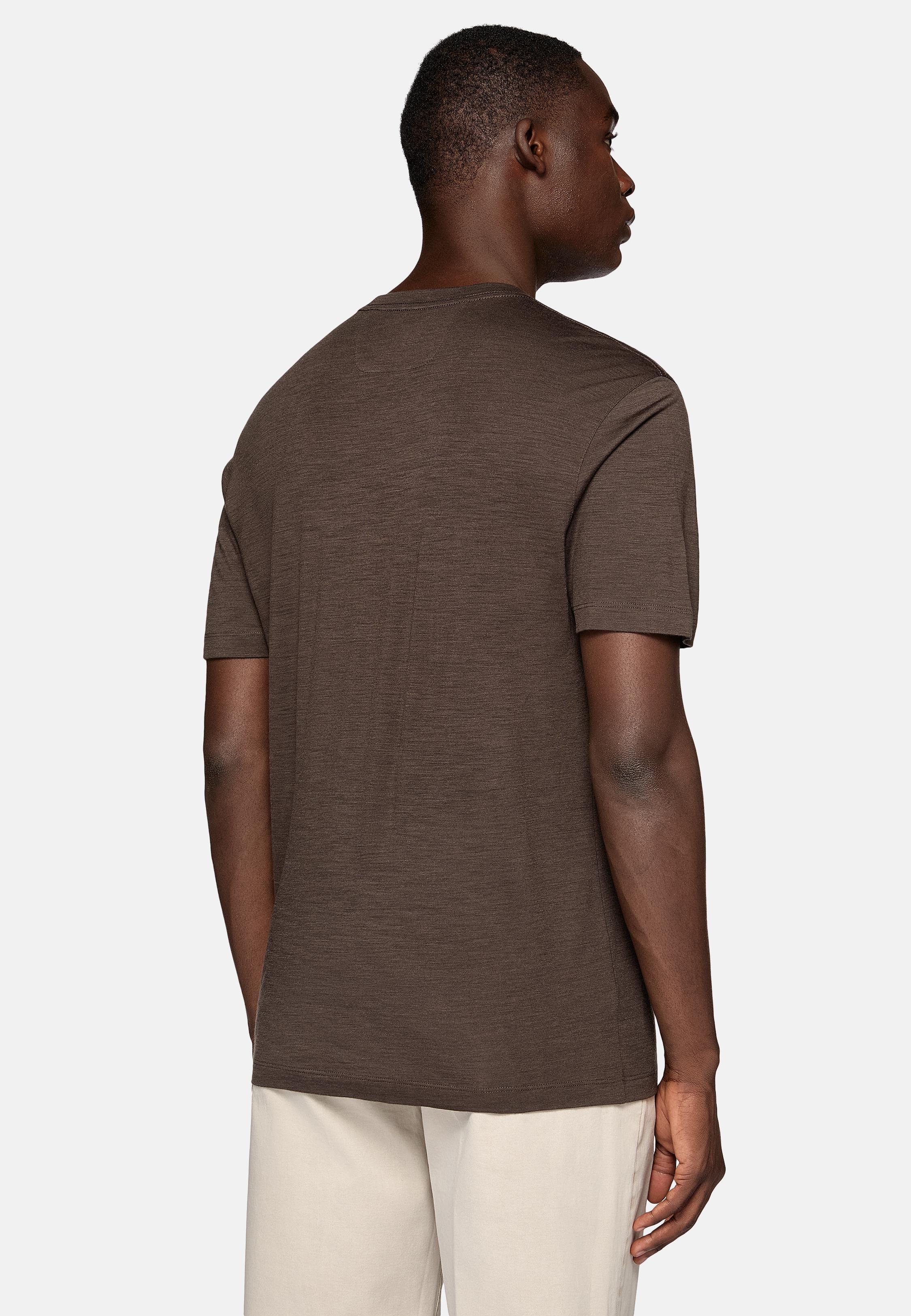 Brown Solid Basic T-Shirt, , large image number 3