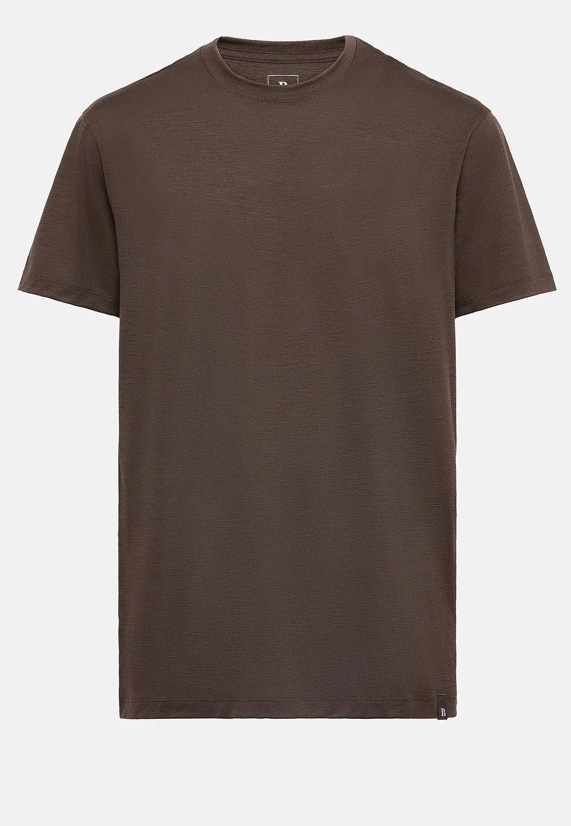 Brown Solid Basic T-Shirt, , large image number 4