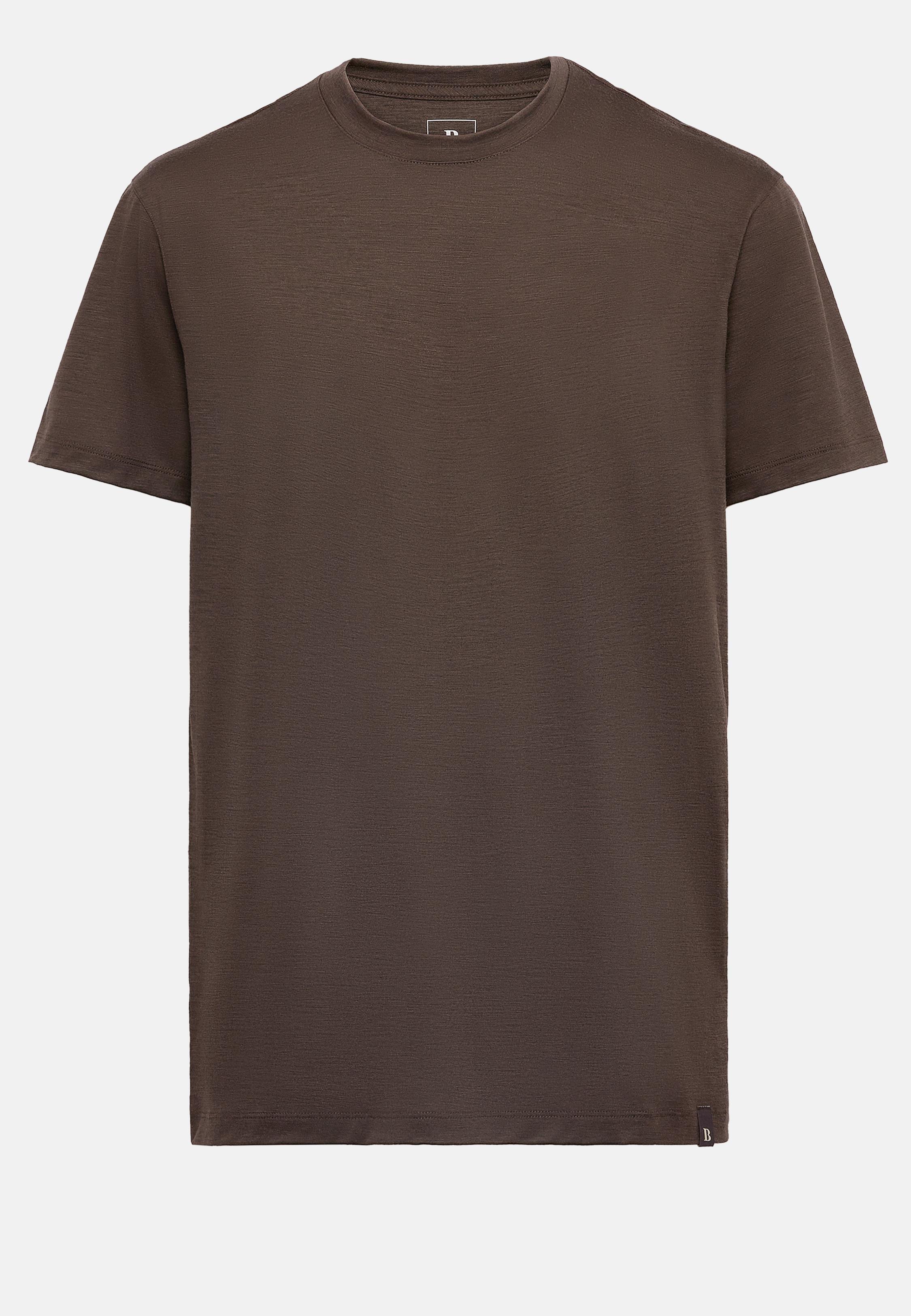 Brown Solid Basic T-Shirt, , large image number 5