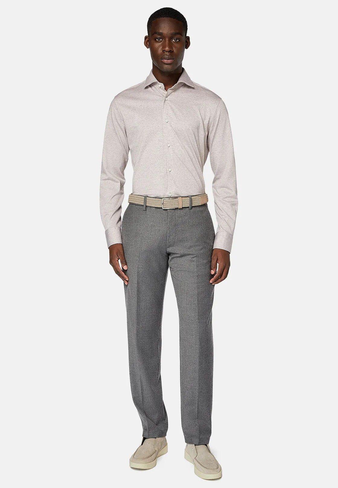 Beige Jersey Polo Shirt, Beige, large image number 2