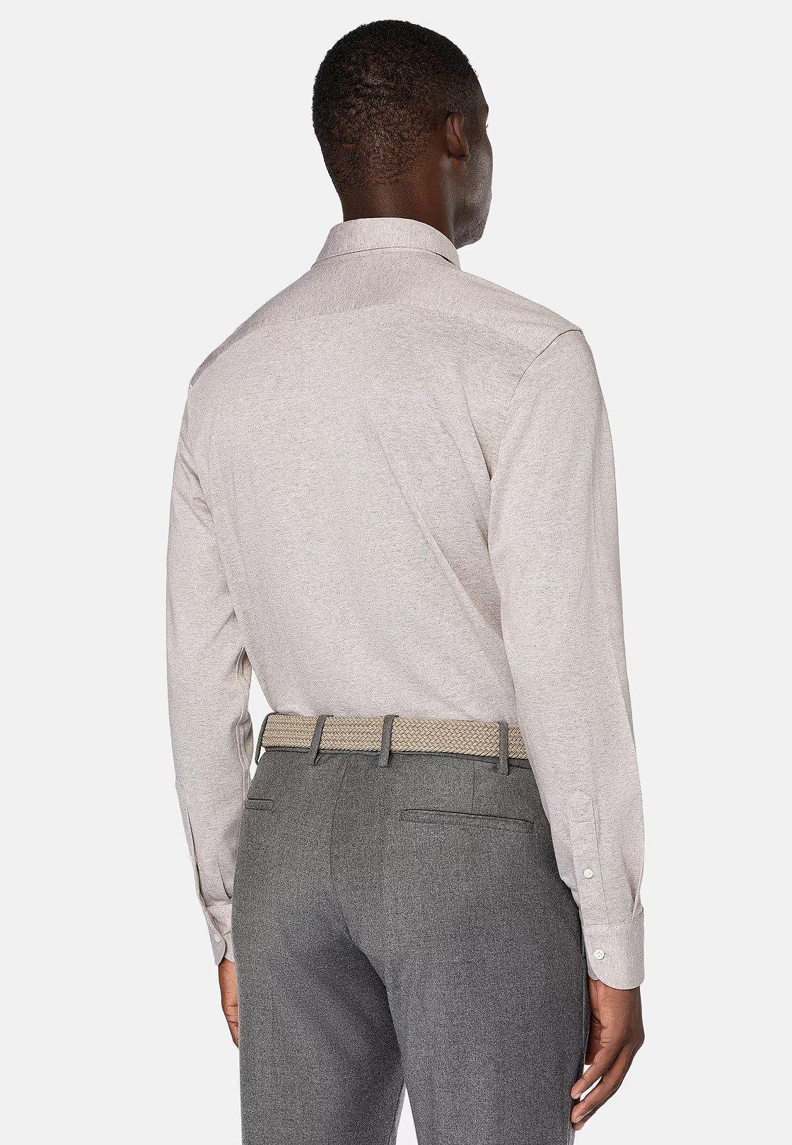 Beige Jersey Polo Shirt, Beige, large image number 4