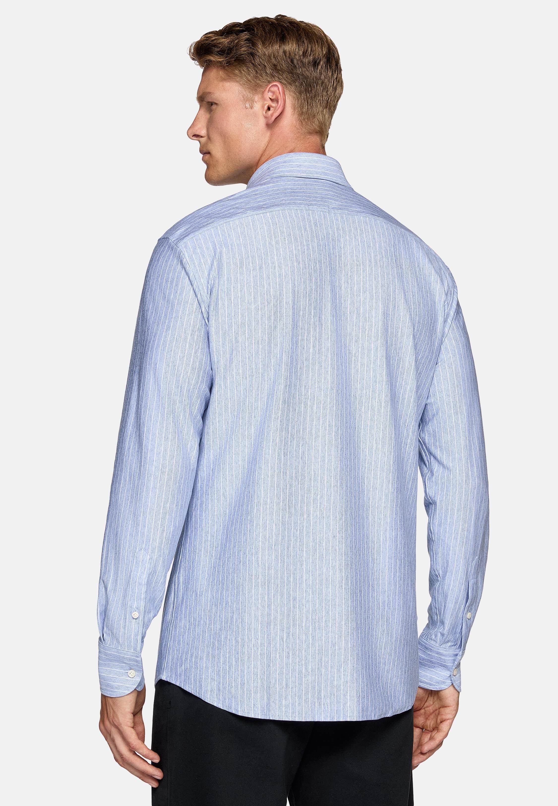 Blue Striped Jersey Polo Shirt, , large image number 3