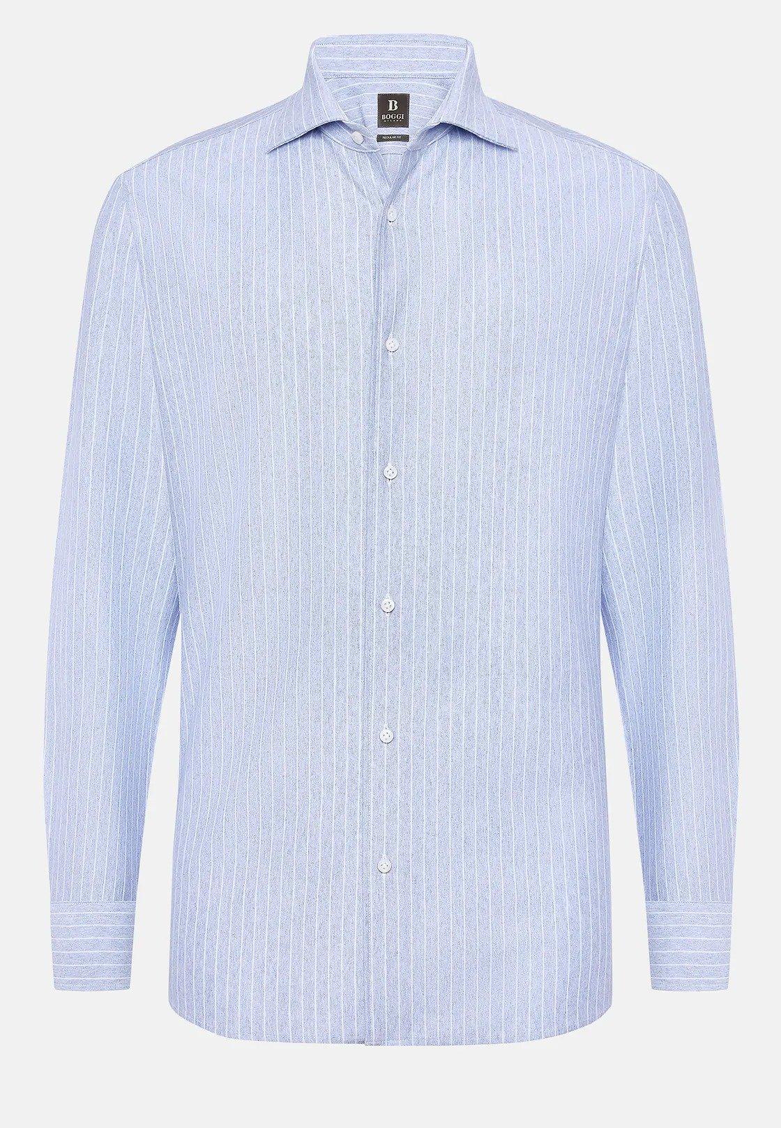 Blue Striped Jersey Polo Shirt, , large image number 4