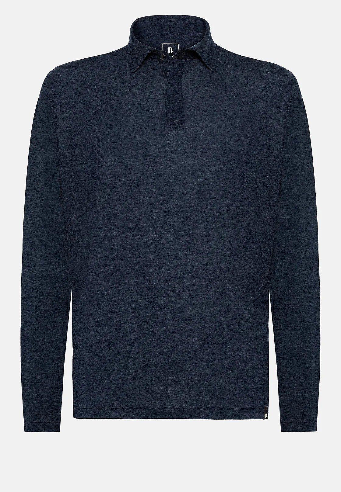 Navy Plain Jersey Polo Shirt, , large image number 6