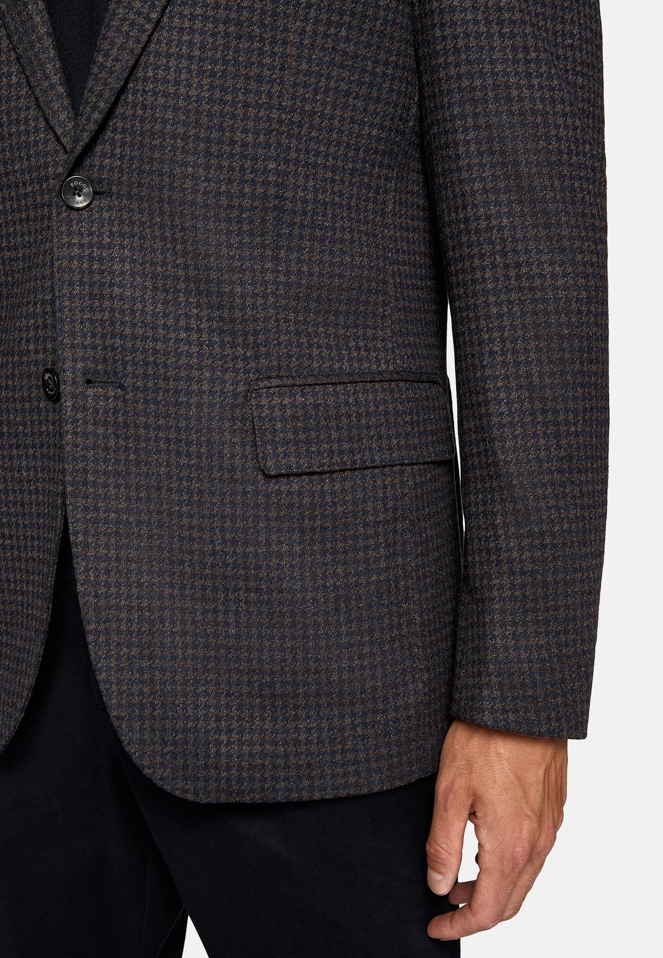 Brown B Jersey Brown And Blue Jacket, , large image number 5