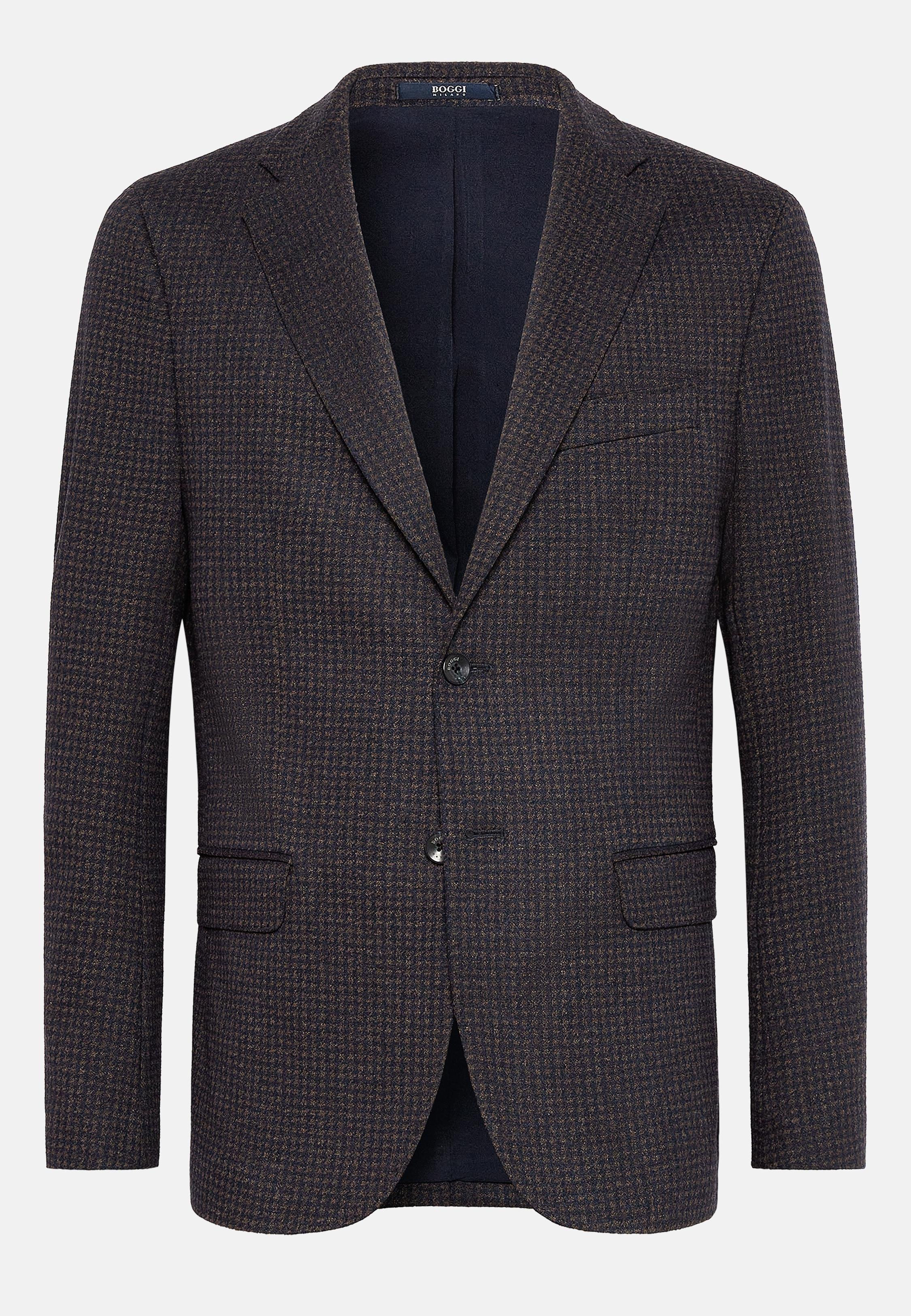 Brown B Jersey Brown And Blue Jacket, , large image number 6