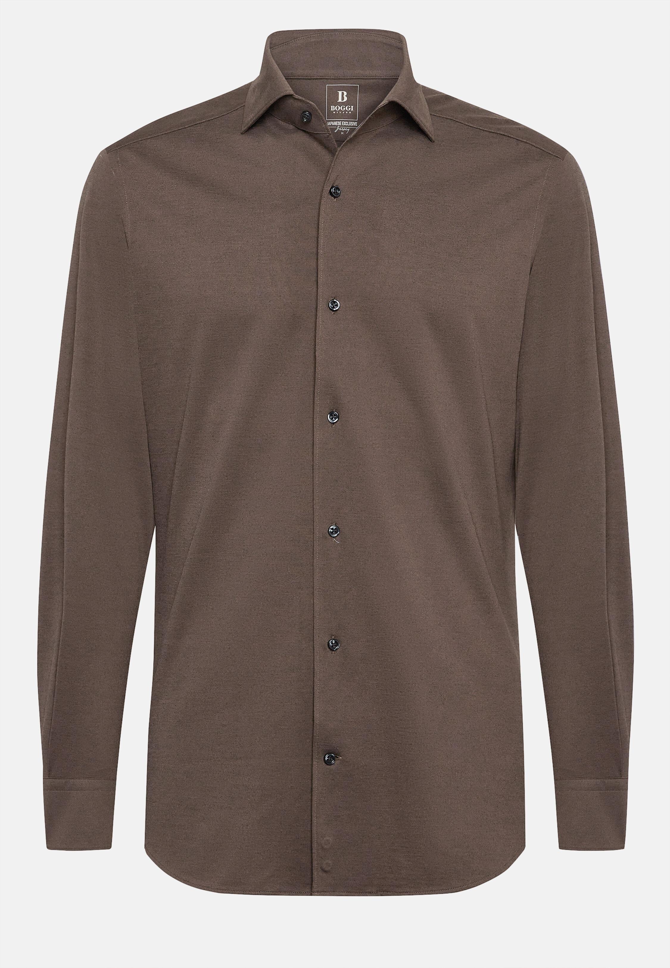 Brown Regular Fit Japanese Jersey Polo Shirt, Brown, large image number 6