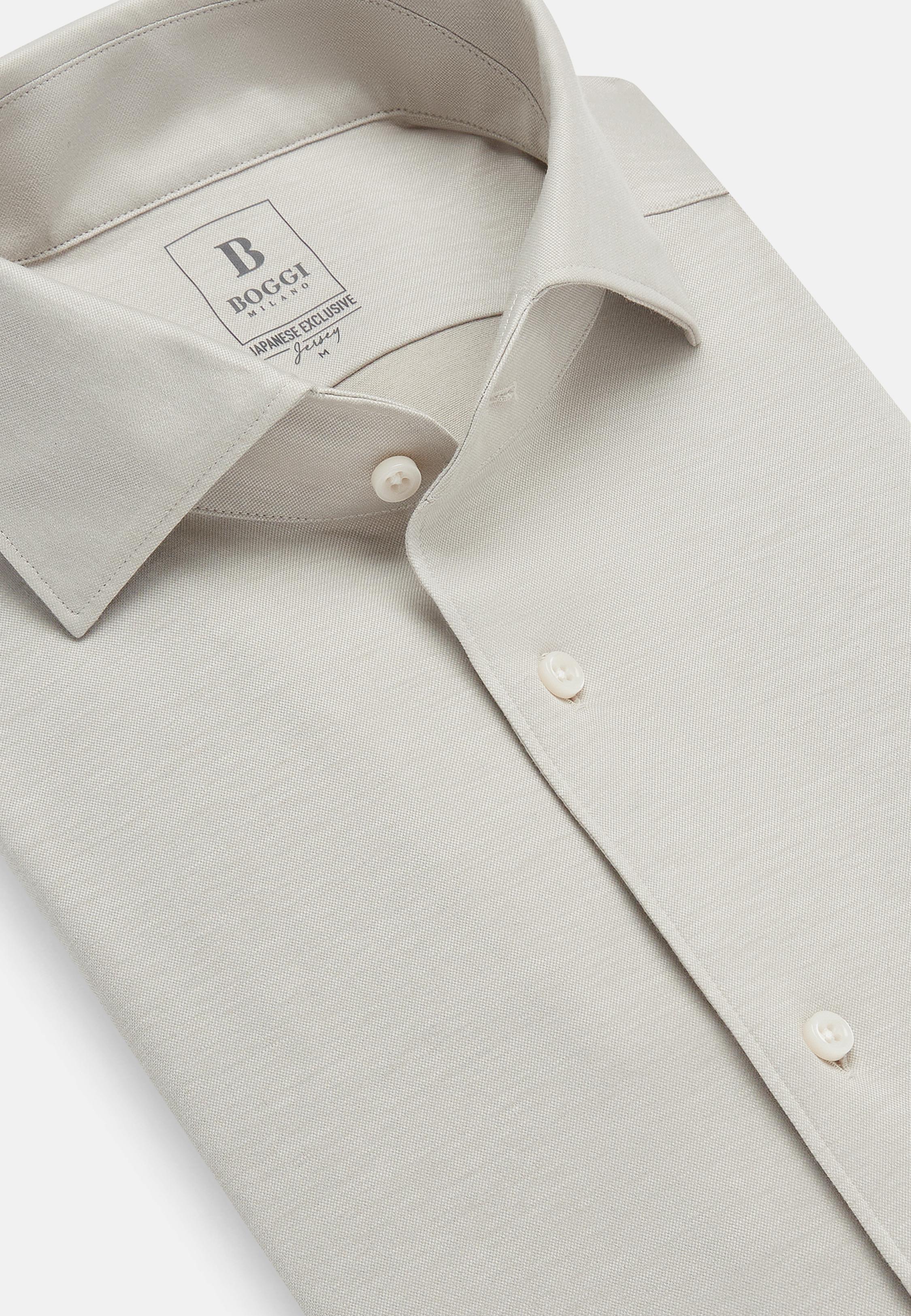 Beige Regular Fit Japanese Jersey Polo Shirt, Sand, large image number 3