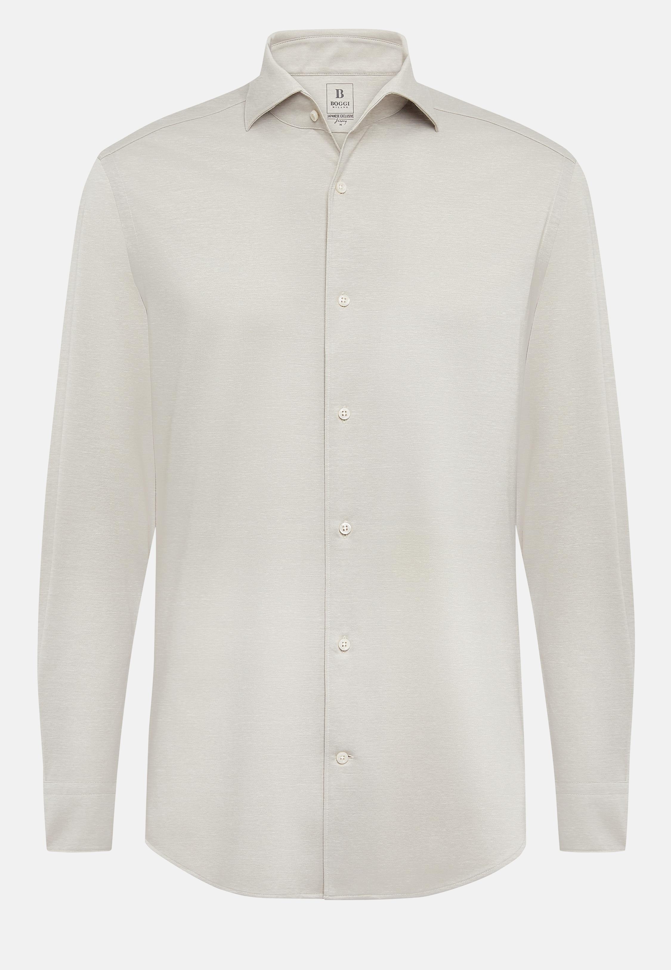 Beige Regular Fit Japanese Jersey Polo Shirt, Sand, large image number 4