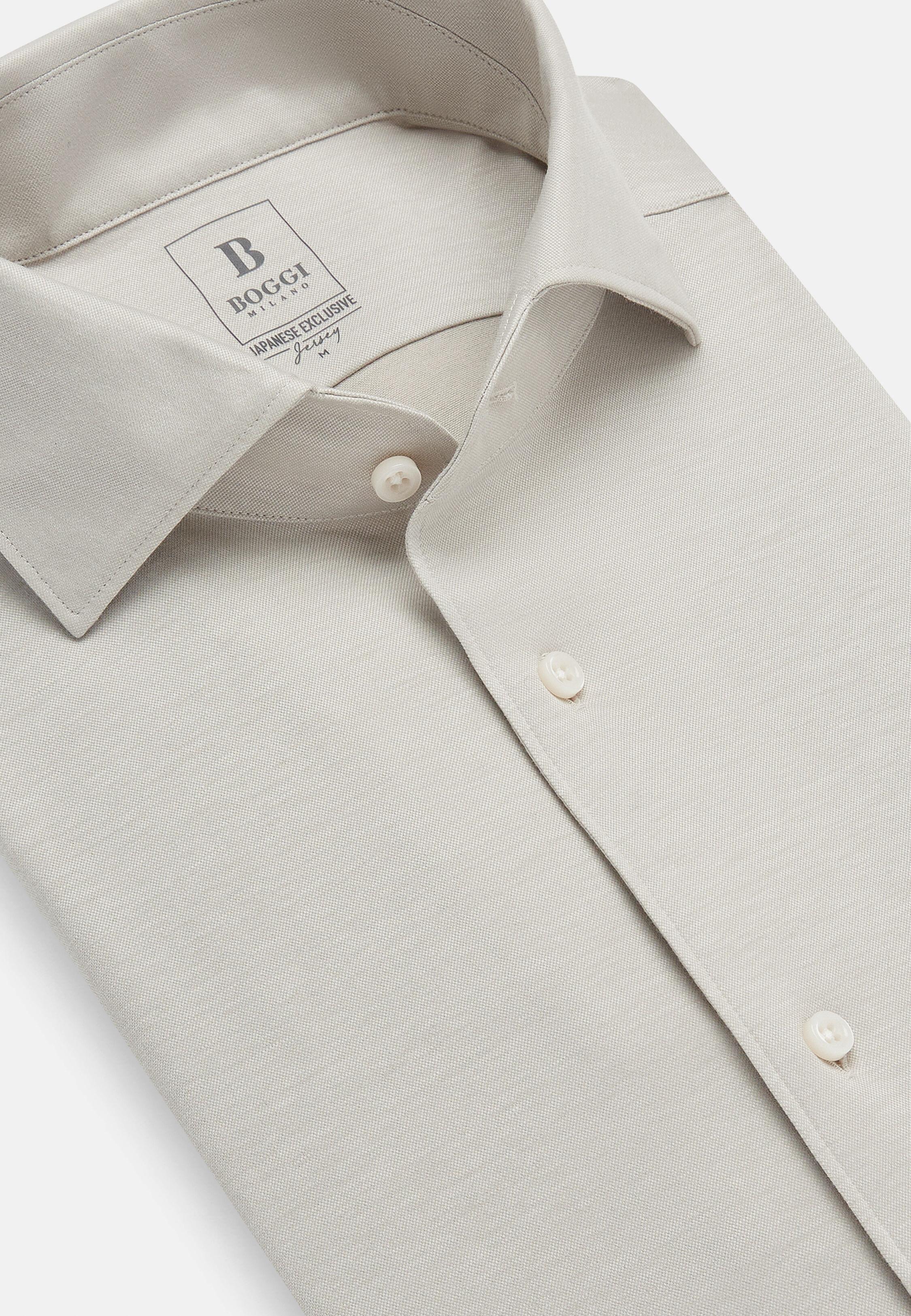 Beige Regular Fit Japanese Jersey Polo Shirt, Sand, large image number 5