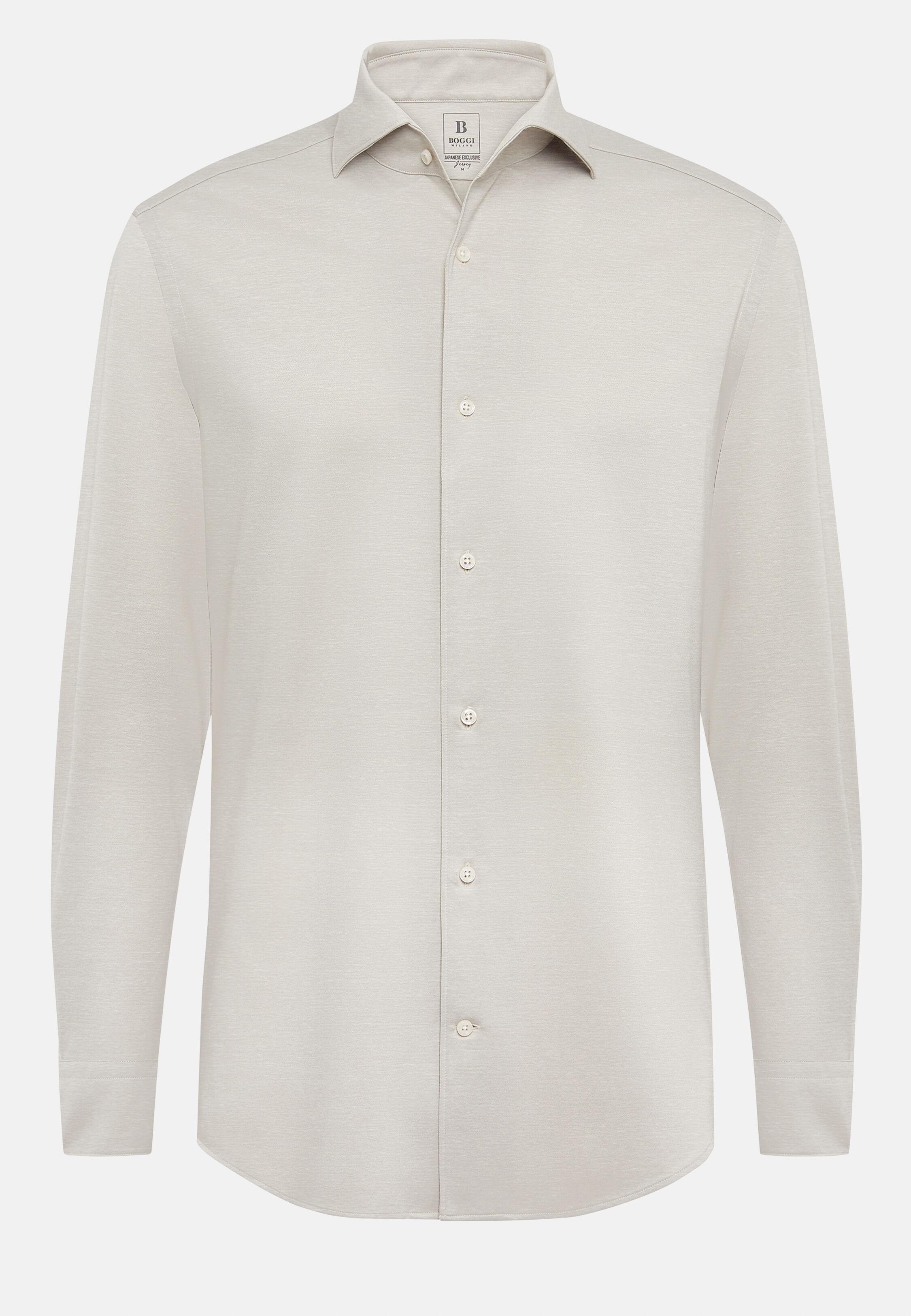 Beige Regular Fit Japanese Jersey Polo Shirt, Sand, large image number 6