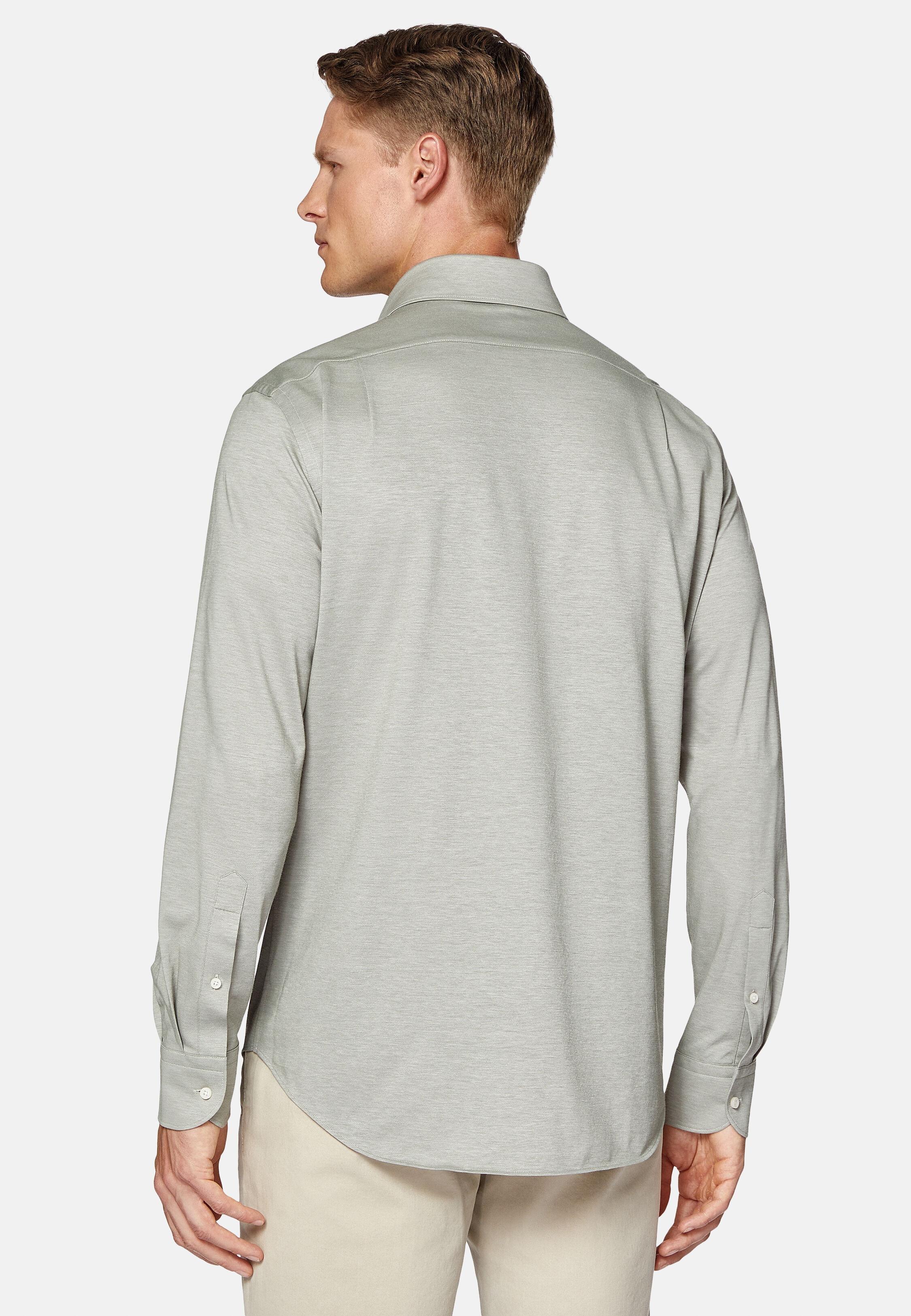 Green Regular Fit Japanese Jersey Polo Shirt, Light Green, large image number 2