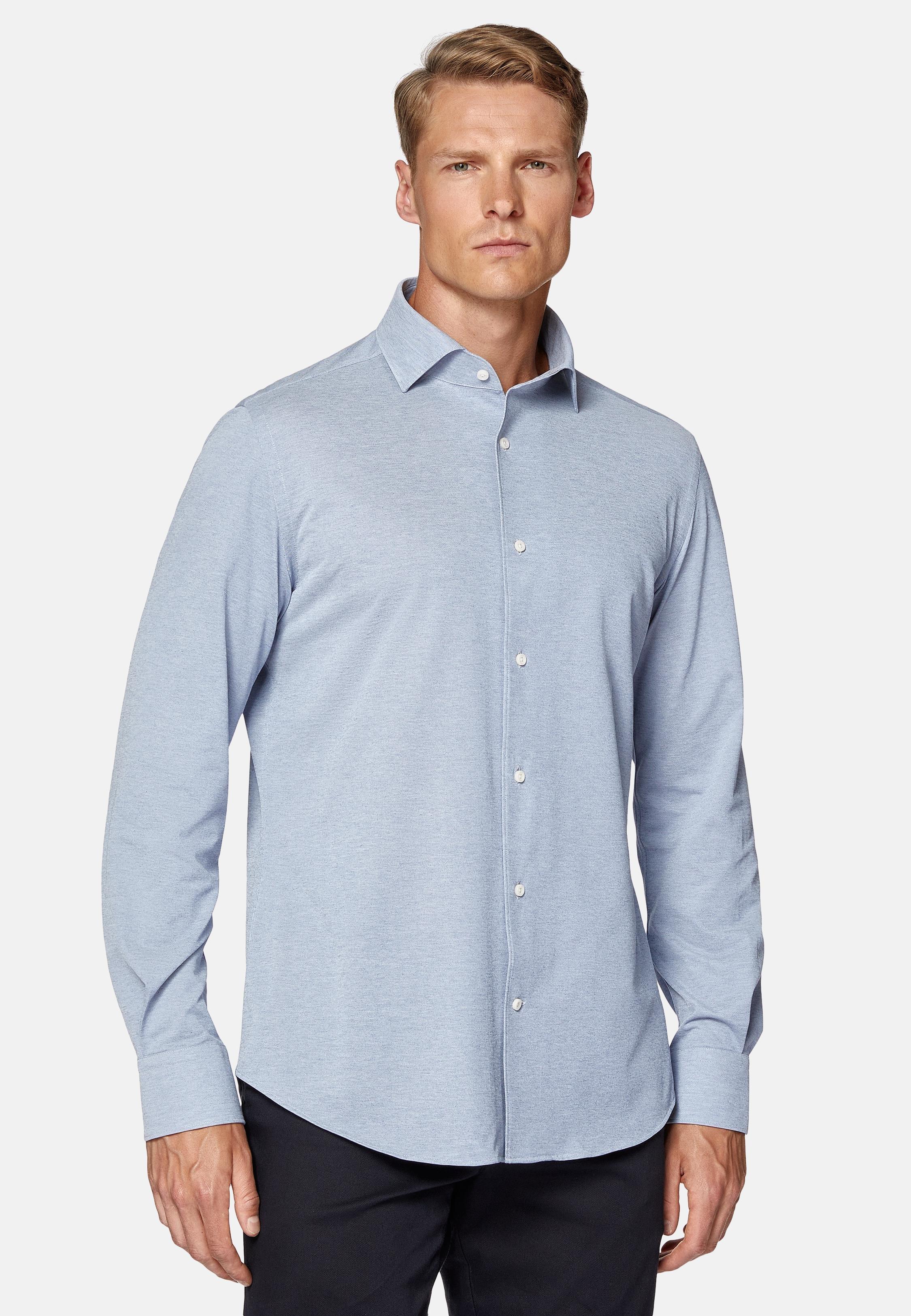 Blue Regular Fit Japanese Jersey Polo Shirt, , large image number 0