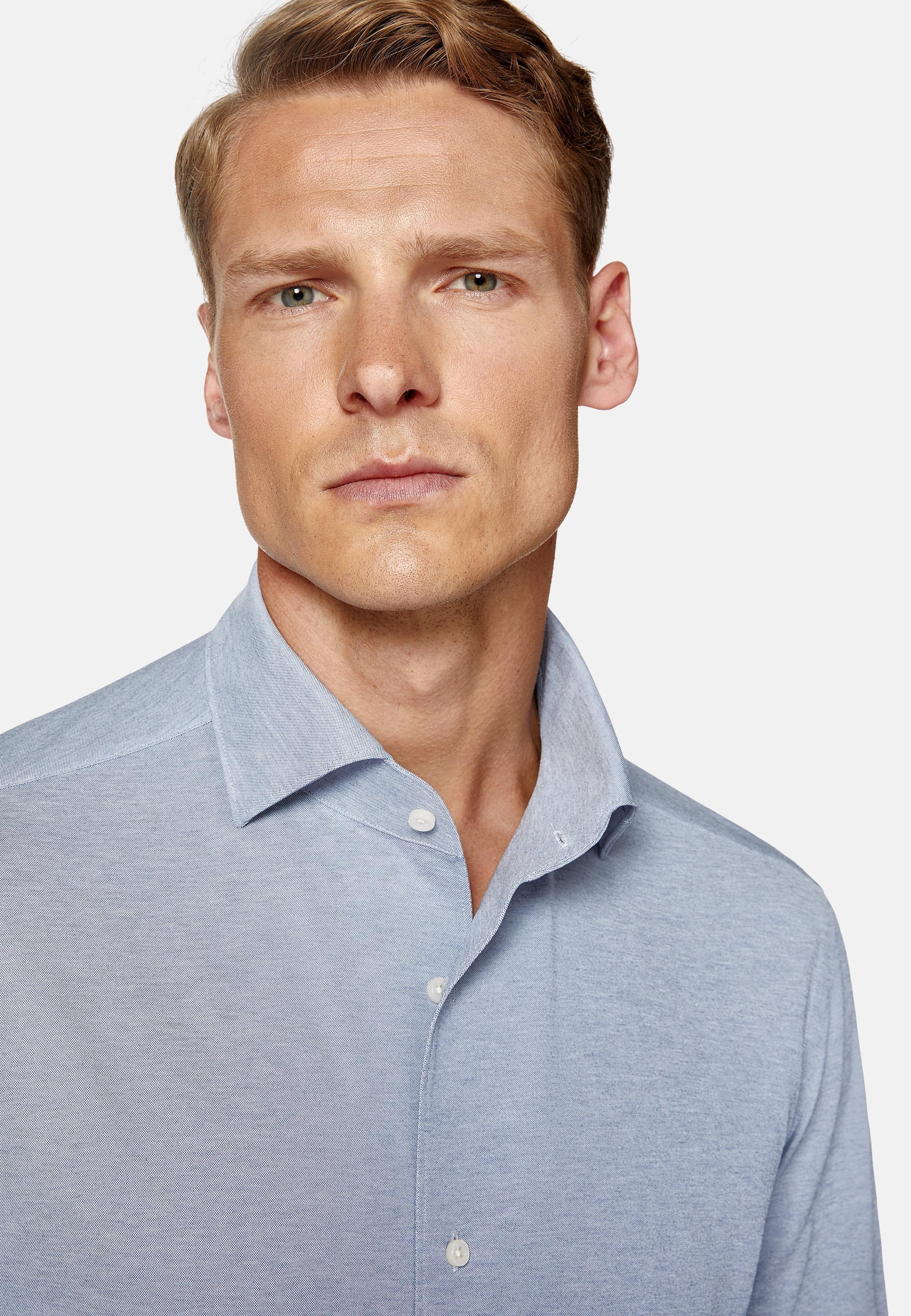 Blue Regular Fit Japanese Jersey Polo Shirt, , large image number 1