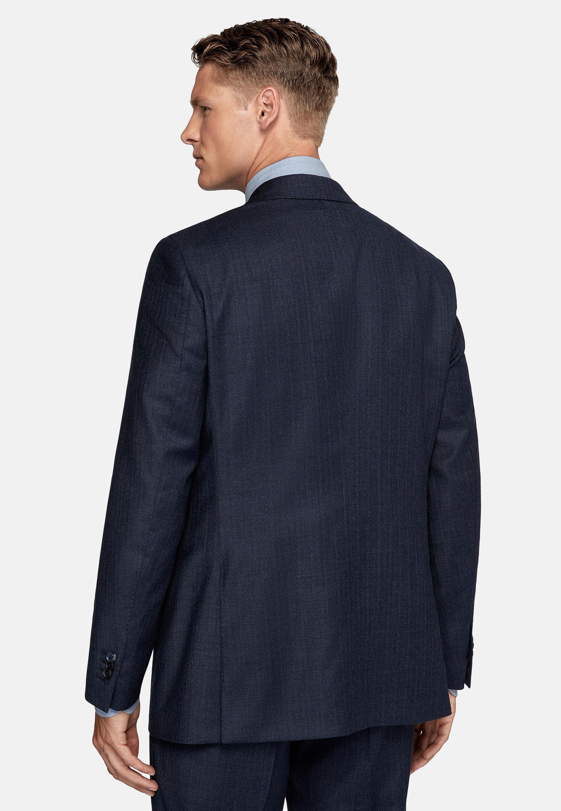 Navy Solid Suit Jacket, , large image number 3