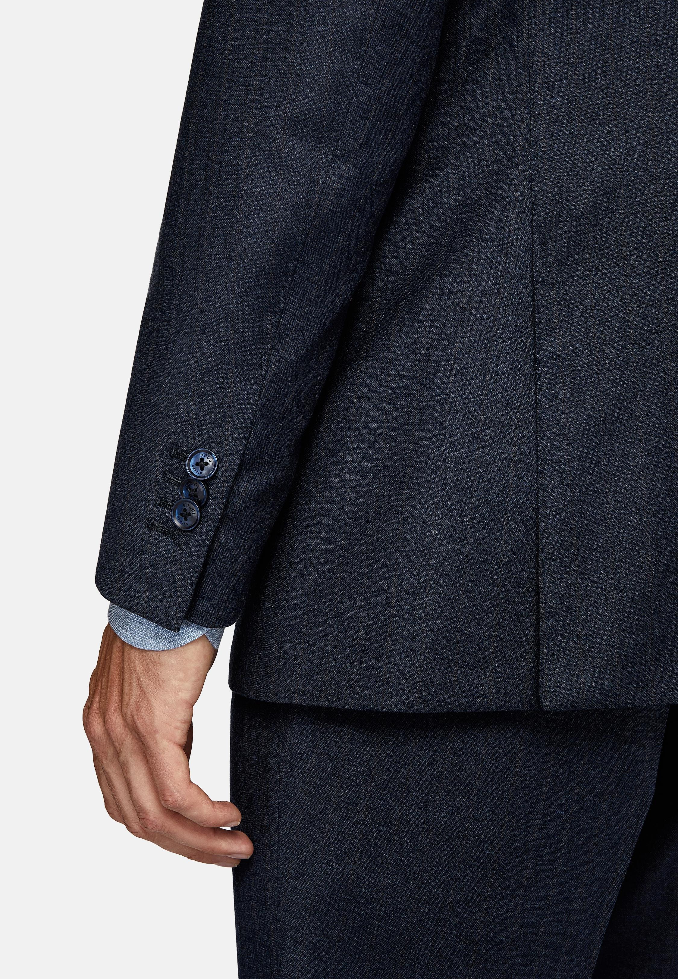 Navy Solid Suit Jacket, , large image number 5