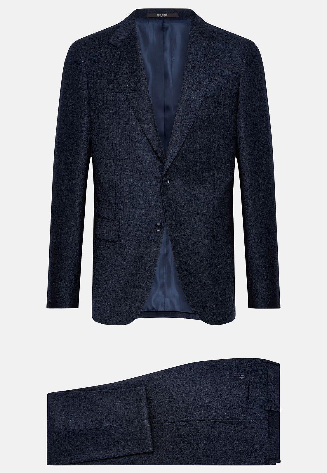 Navy Solid Suit Jacket, , large image number 6
