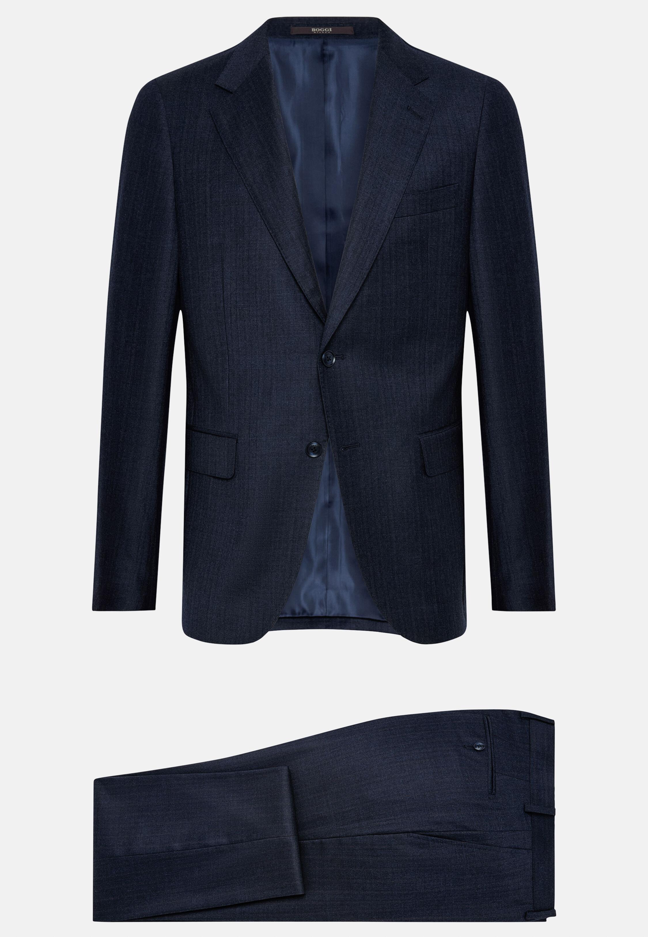 Solid Suit Jacket, Navy Blue, Navy blue, large image number 9
