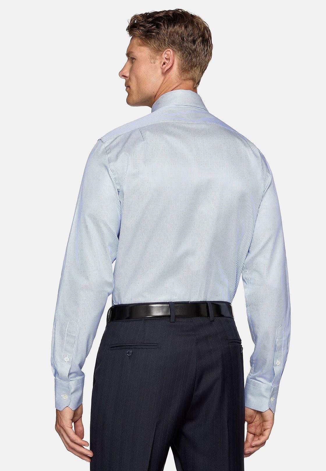 Blue Striped Cotton Shirt, , large image number 2