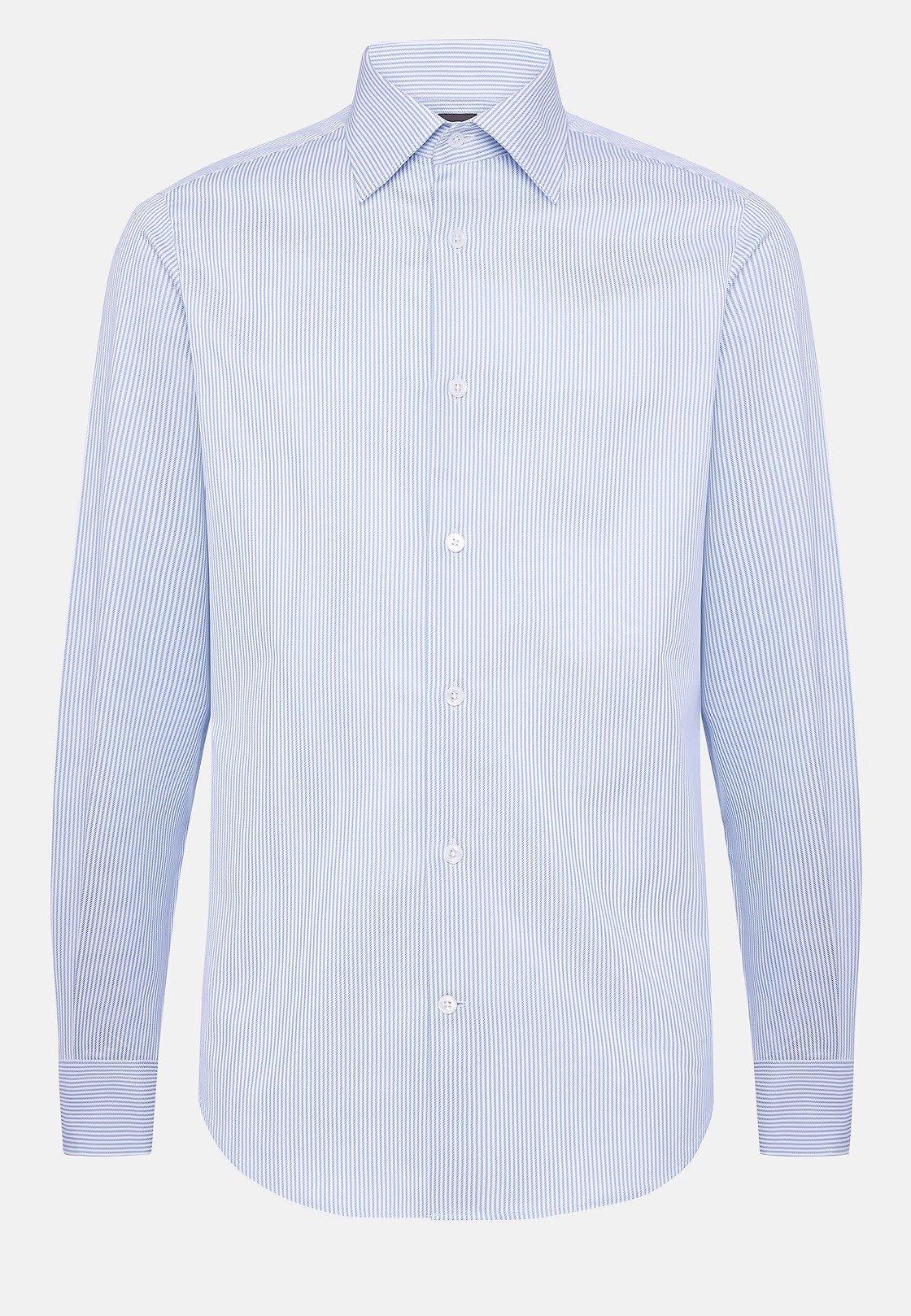 Blue Striped Cotton Shirt, , large image number 4