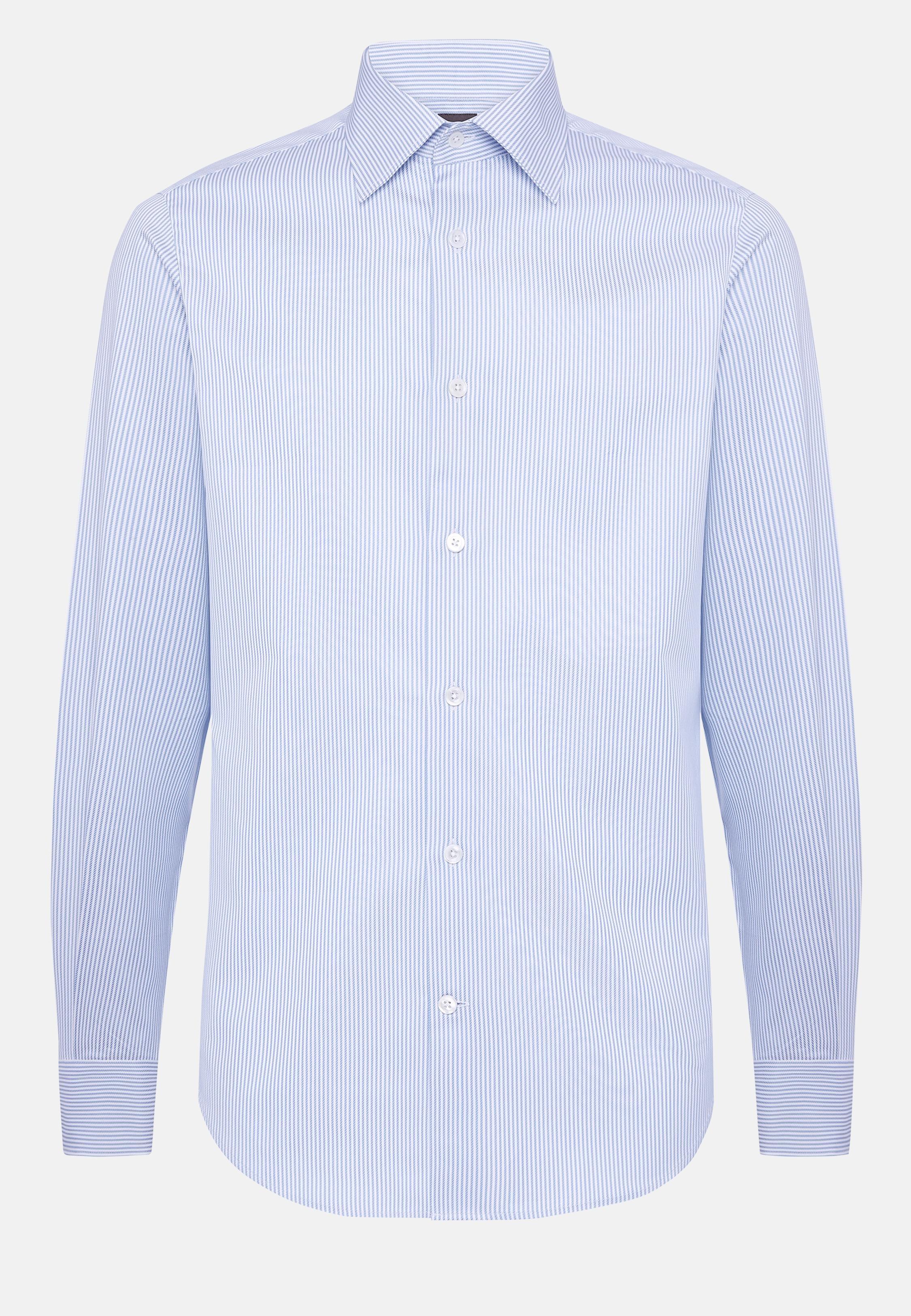Blue Striped Cotton Shirt, , large image number 7