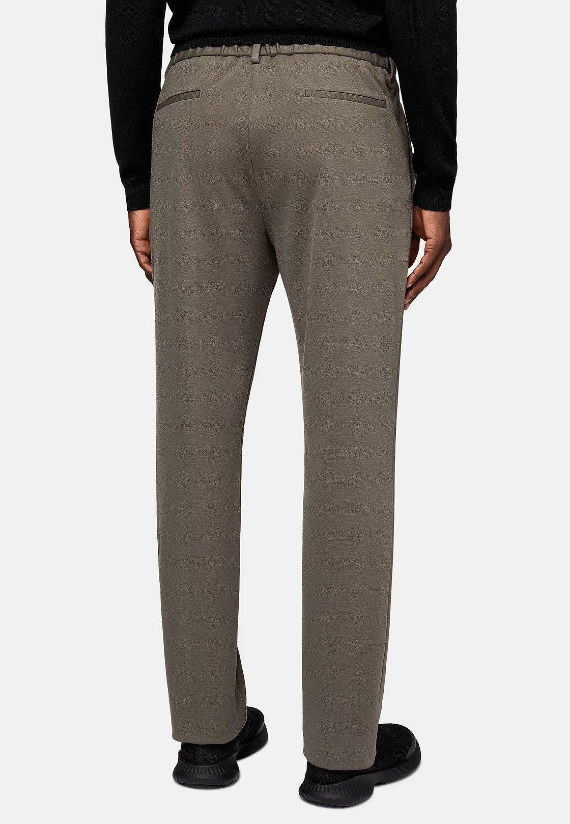 Brown Textured Casual Wool Trousers, , large image number 5