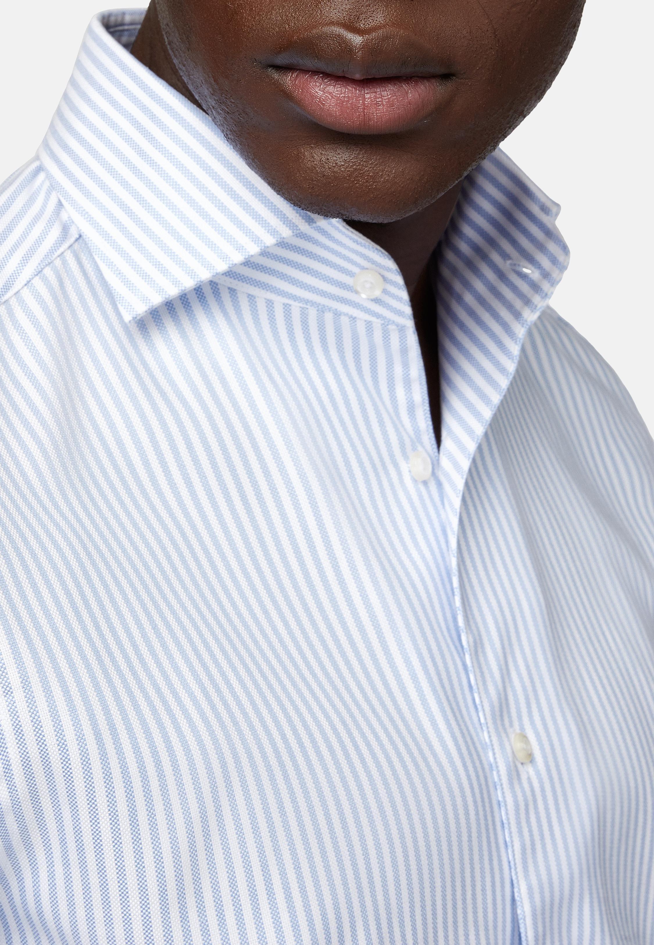 Blue Striped Tailored Formal Shirt, , large image number 5