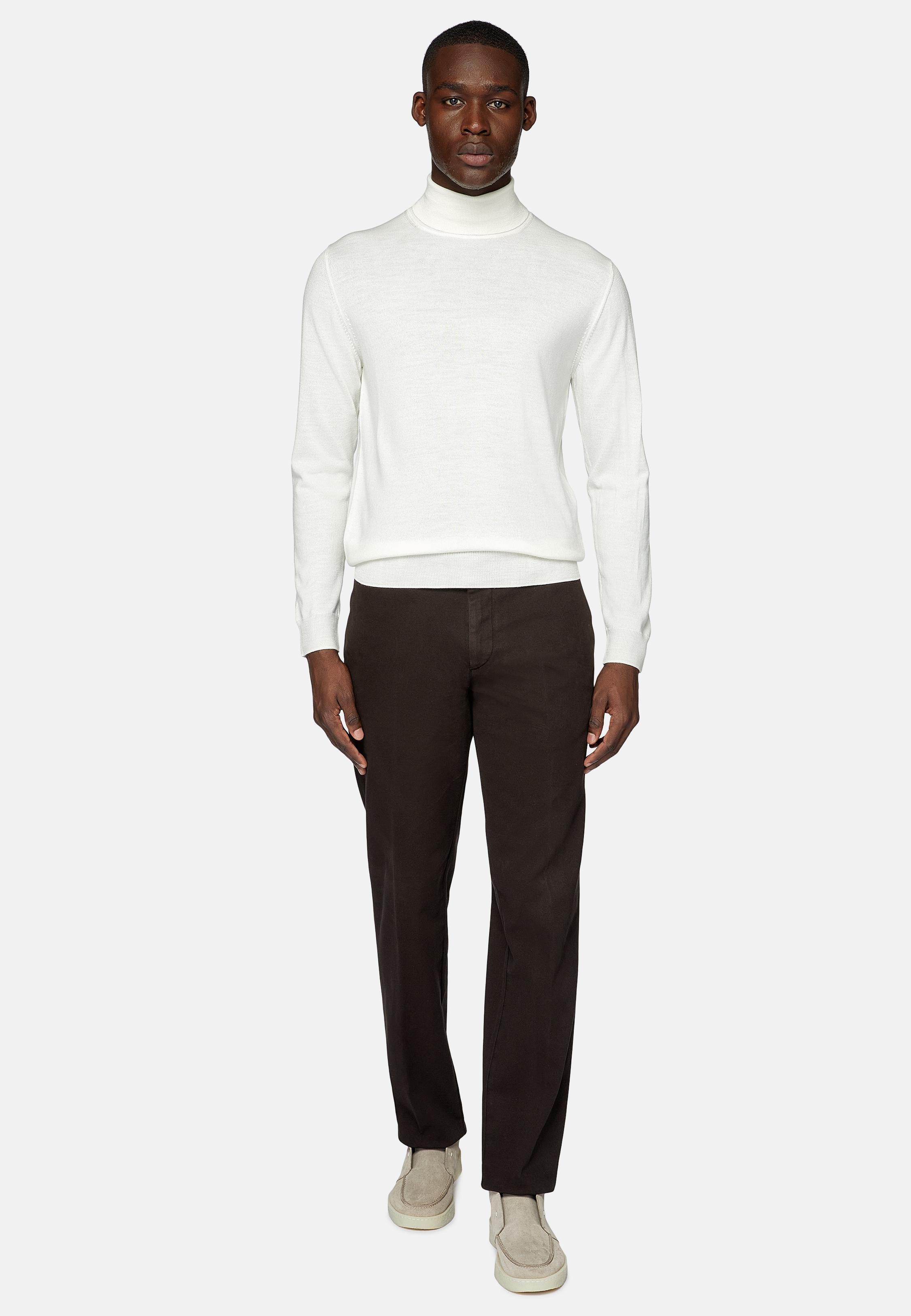 White Polo Neck Jumper, , large image number 0