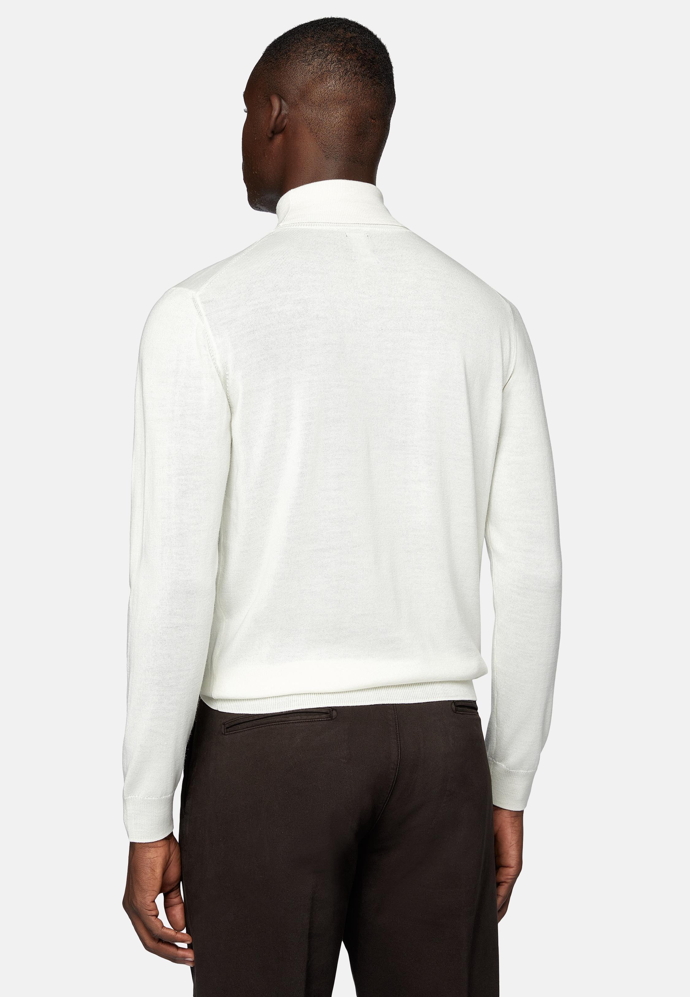 White Polo Neck Jumper, , large image number 2