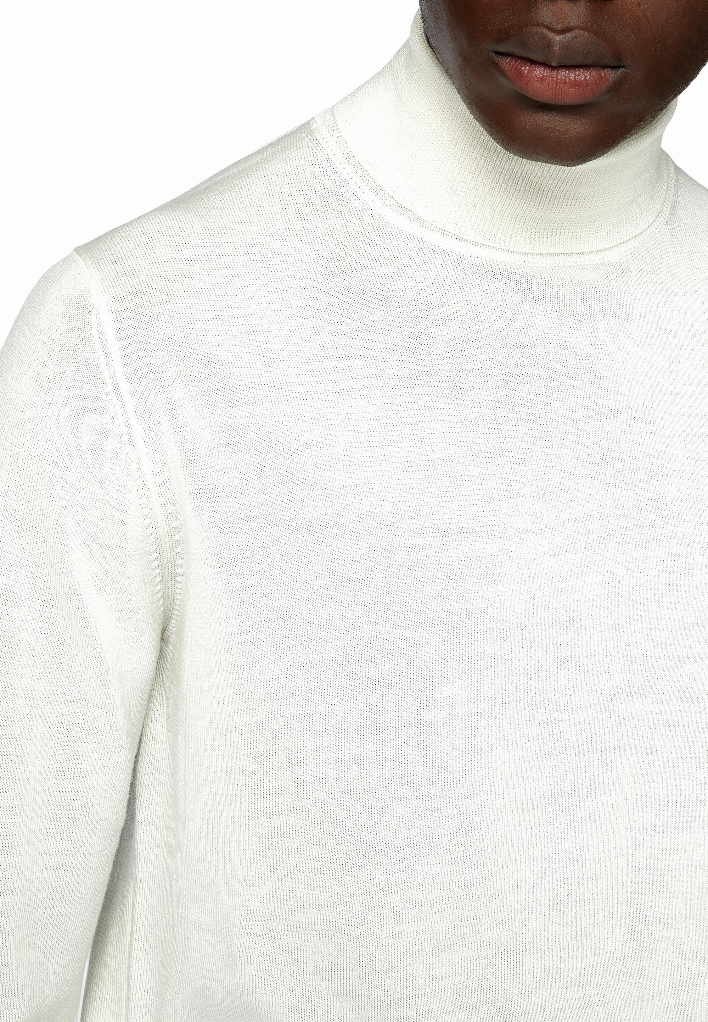 White Polo Neck Jumper, , large image number 3