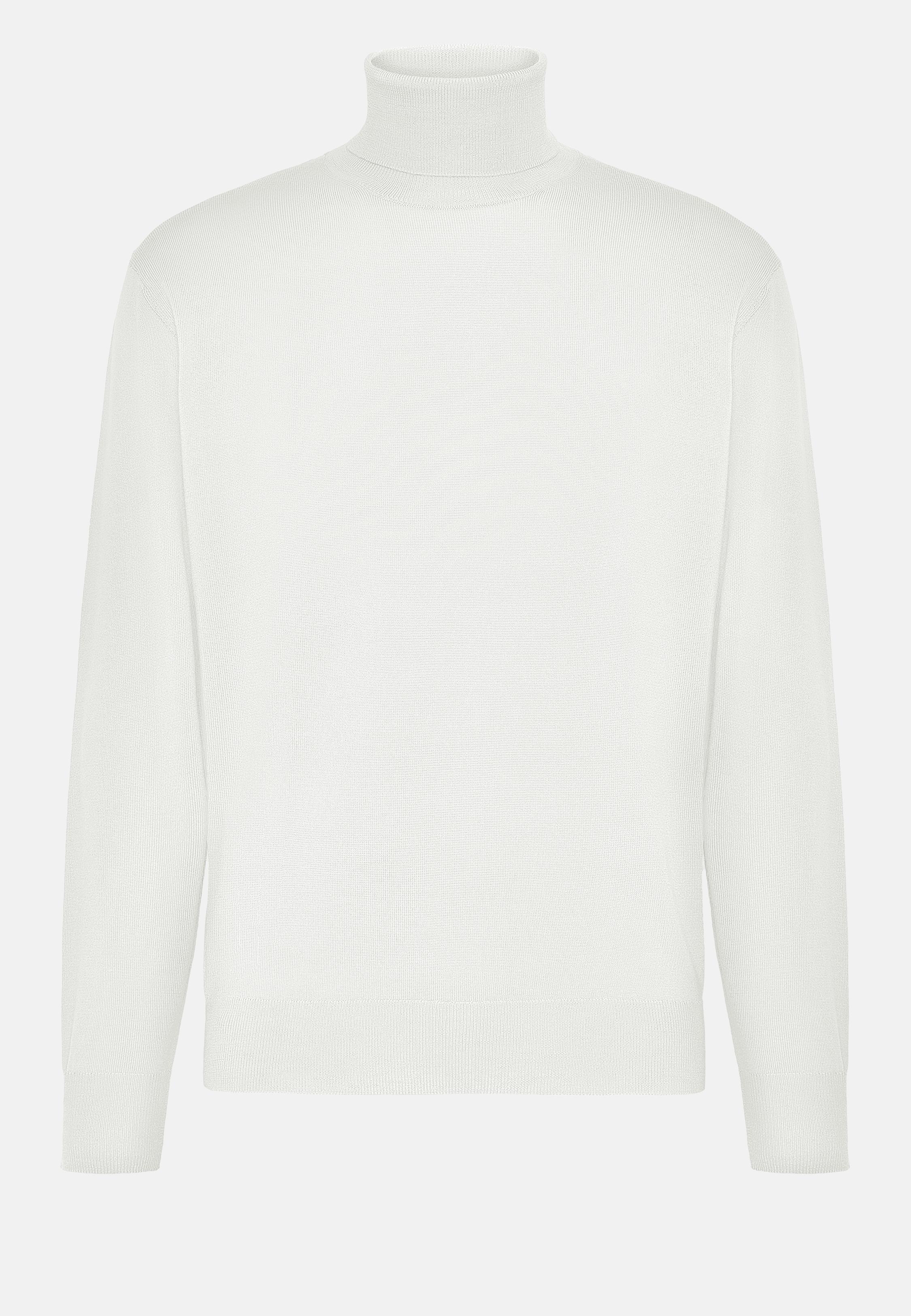 White Polo Neck Jumper, , large image number 4